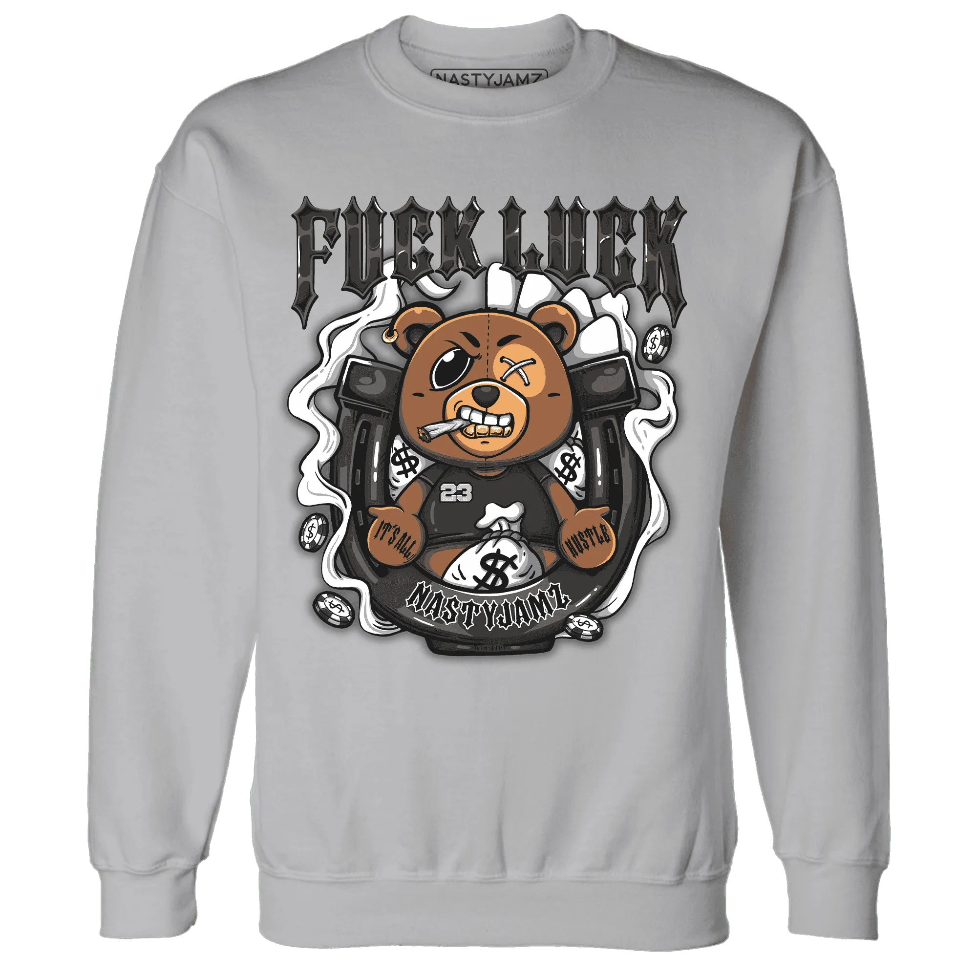 White-Thunder-4s-Sweatshirt-Match-Fuck-Luck-BER