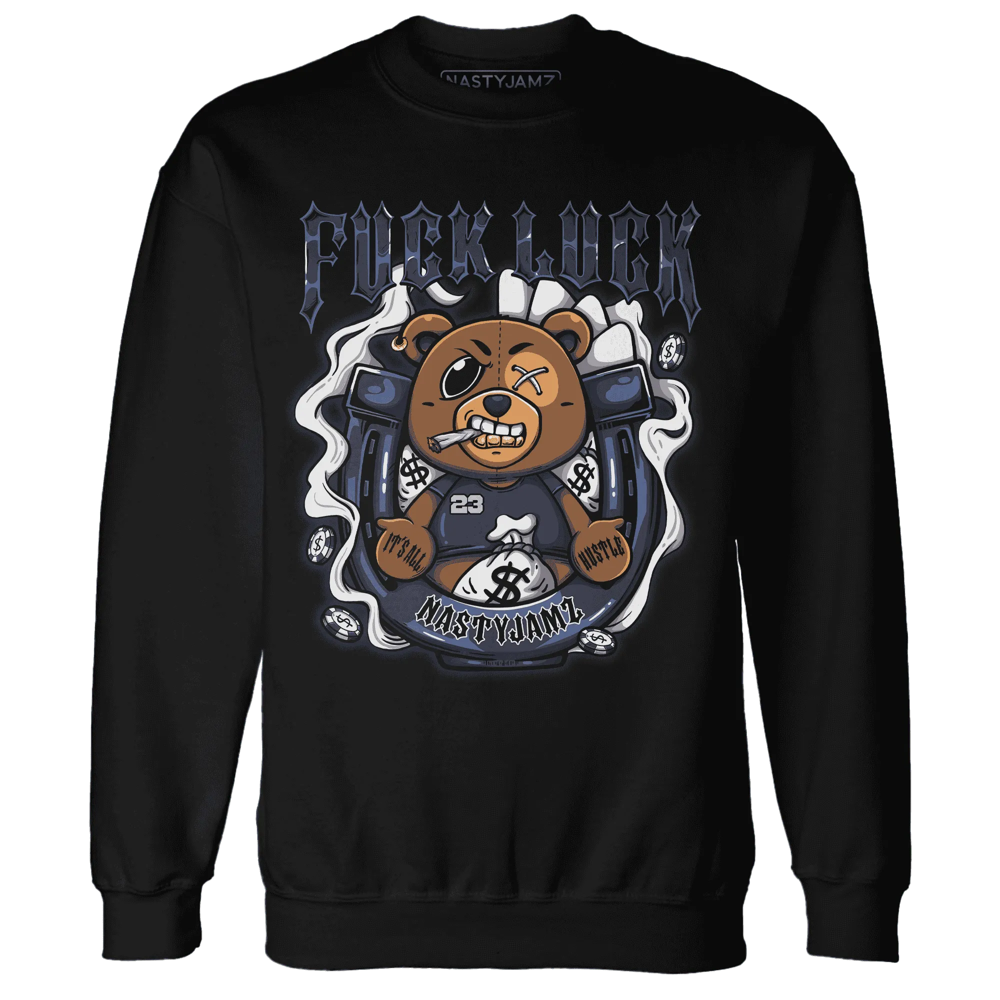 White-Navy-6s-Sweatshirt-Match-Fuck-Luck-BER