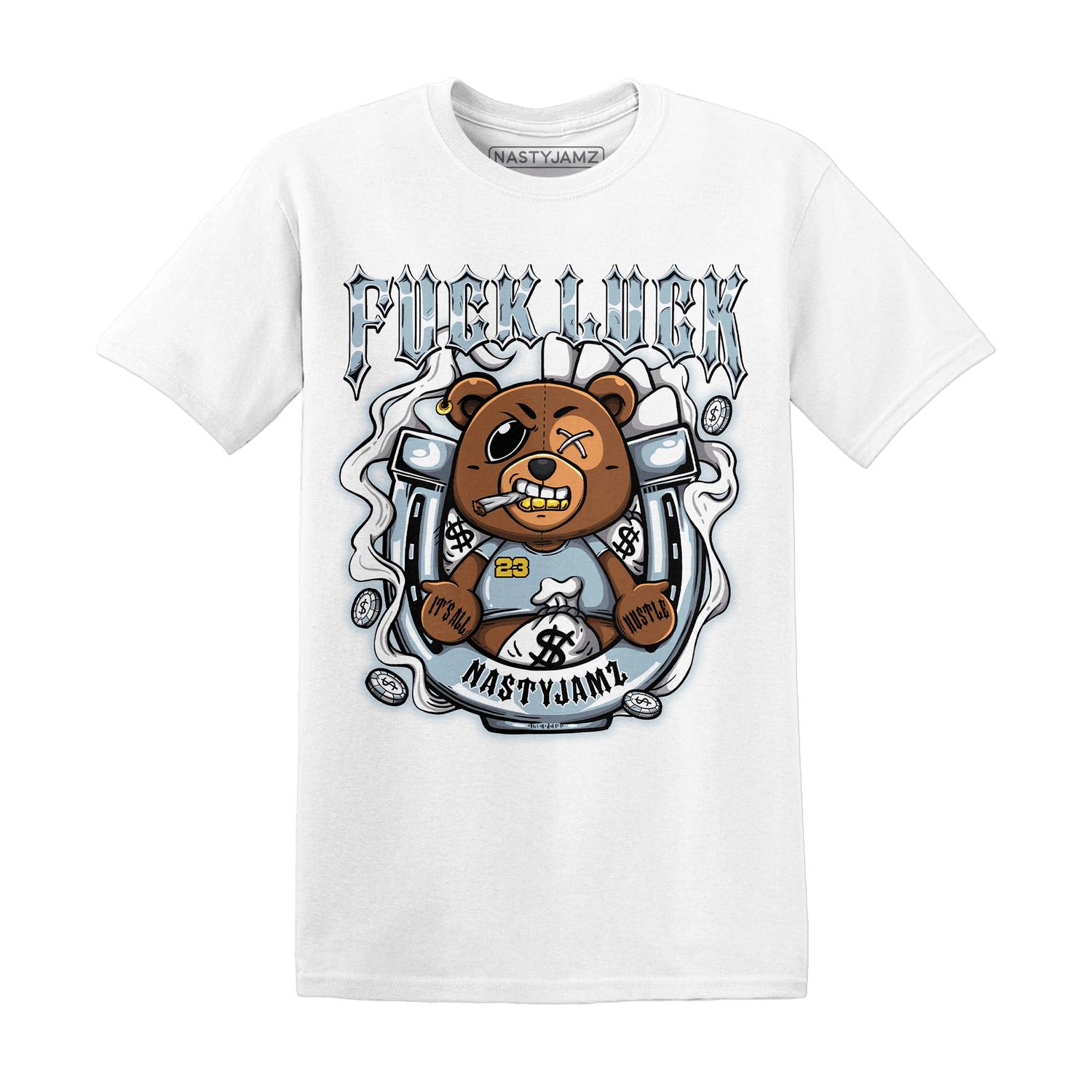Blue Grey 13s T Shirt Match F Luck BER - NastyJamz