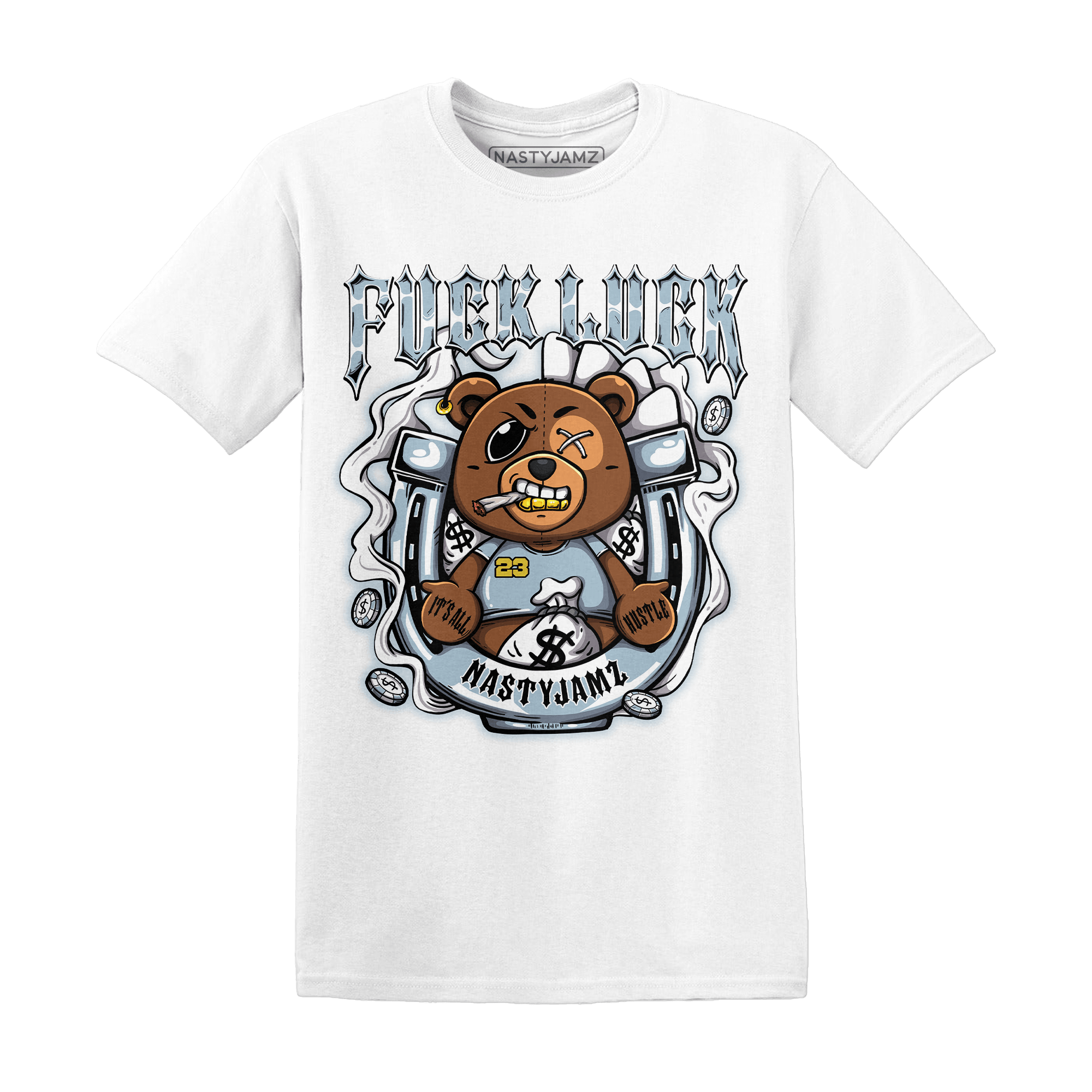 Blue Grey 13s T Shirt Match F Luck BER - NastyJamz