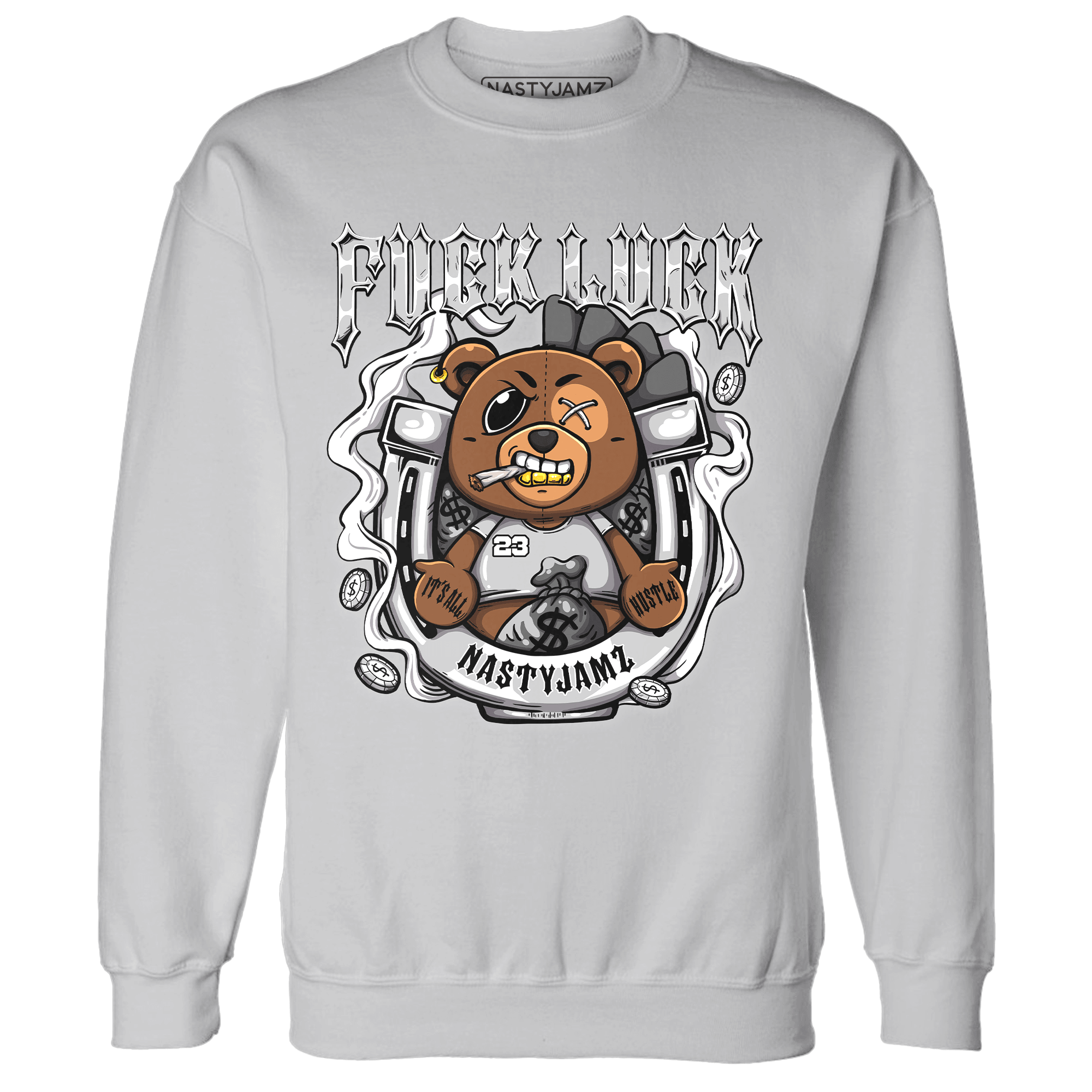 Retro High OG Black White 1s Sweatshirt Match F Luck BER - NastyJamz