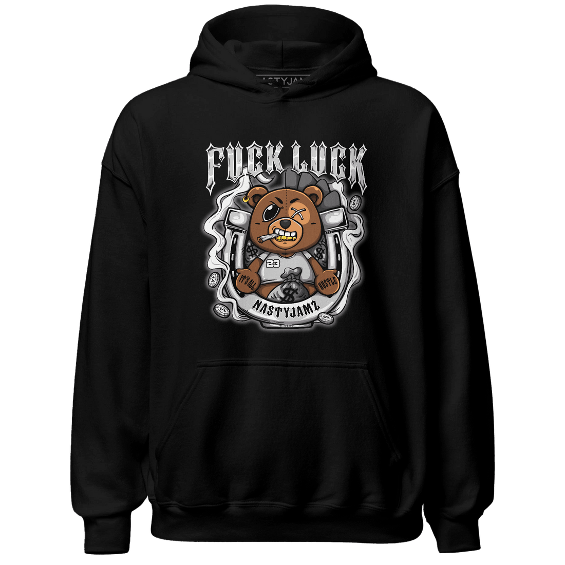 Retro High OG Black White 1s Hoodie Match F Luck BER - NastyJamz