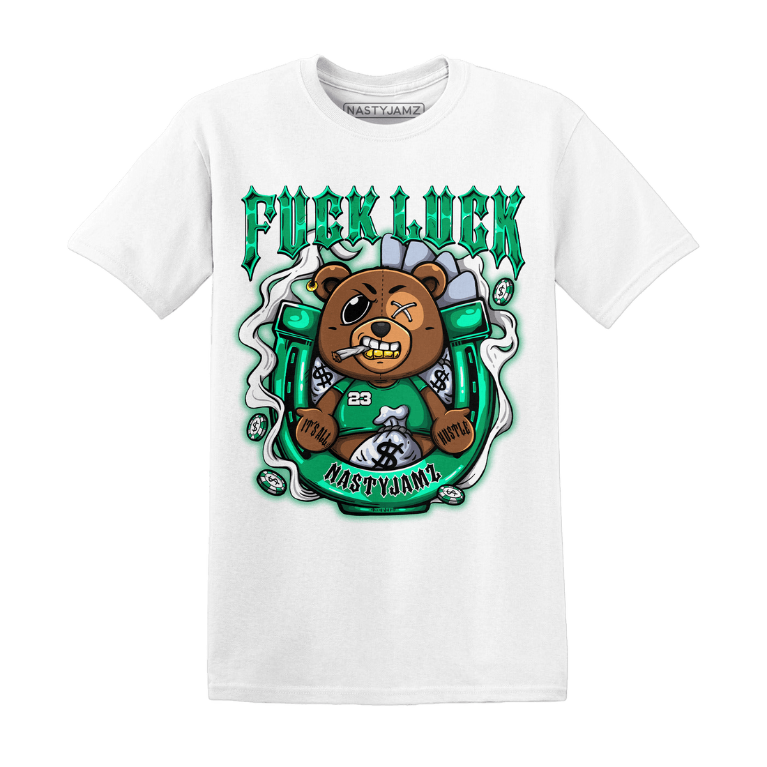 Lucky Green 5s T Shirt Match F Luck BER - NastyJamz