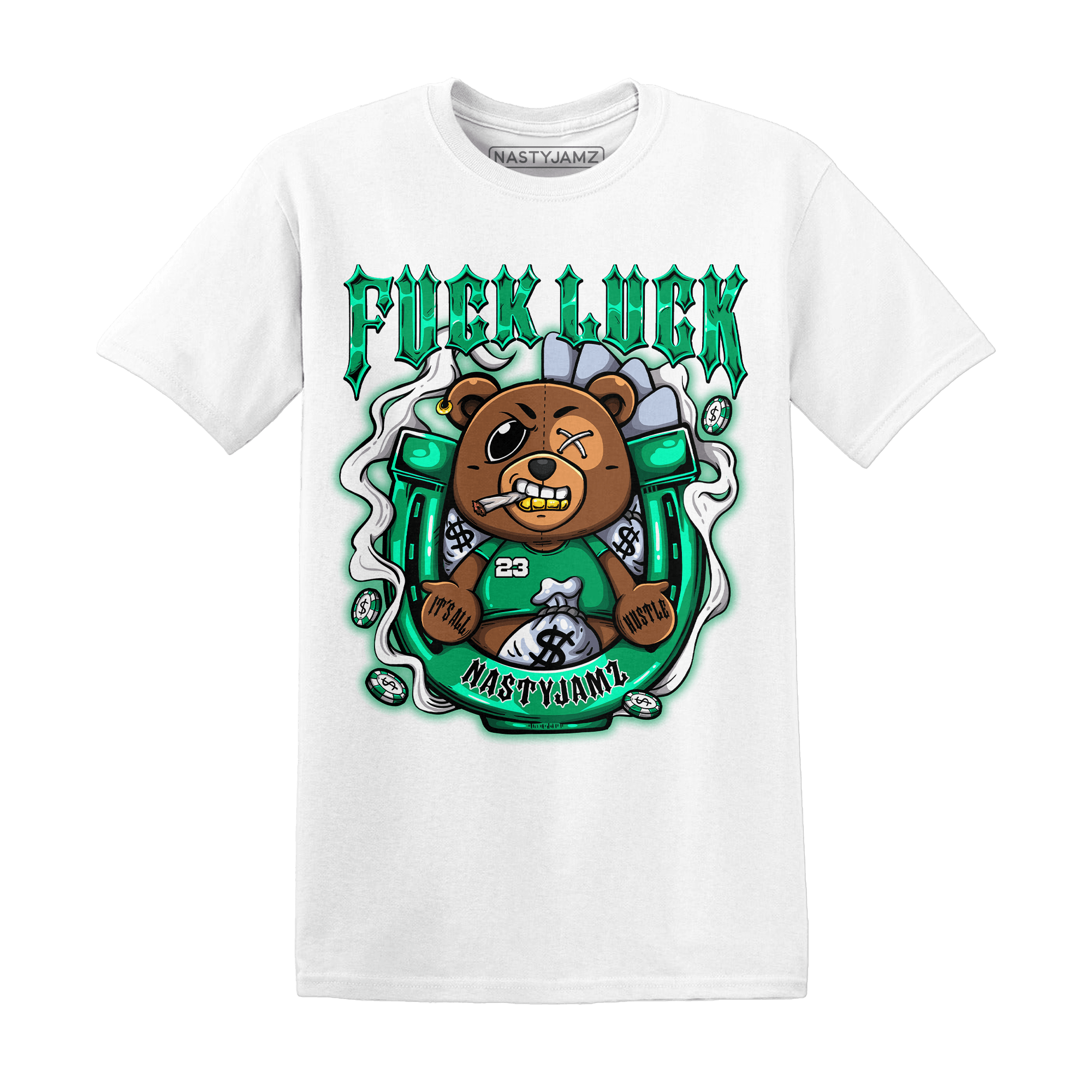 Lucky Green 5s T Shirt Match F Luck BER - NastyJamz