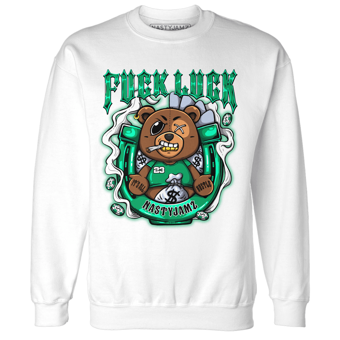 Lucky Green 5s Sweatshirt Match F Luck BER - NastyJamz