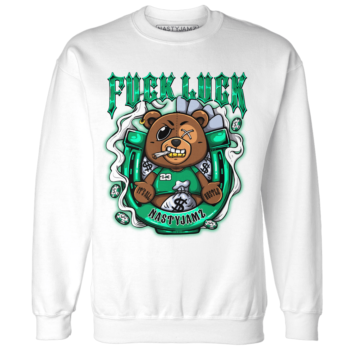 Lucky Green 5s Sweatshirt Match F Luck BER - NastyJamz