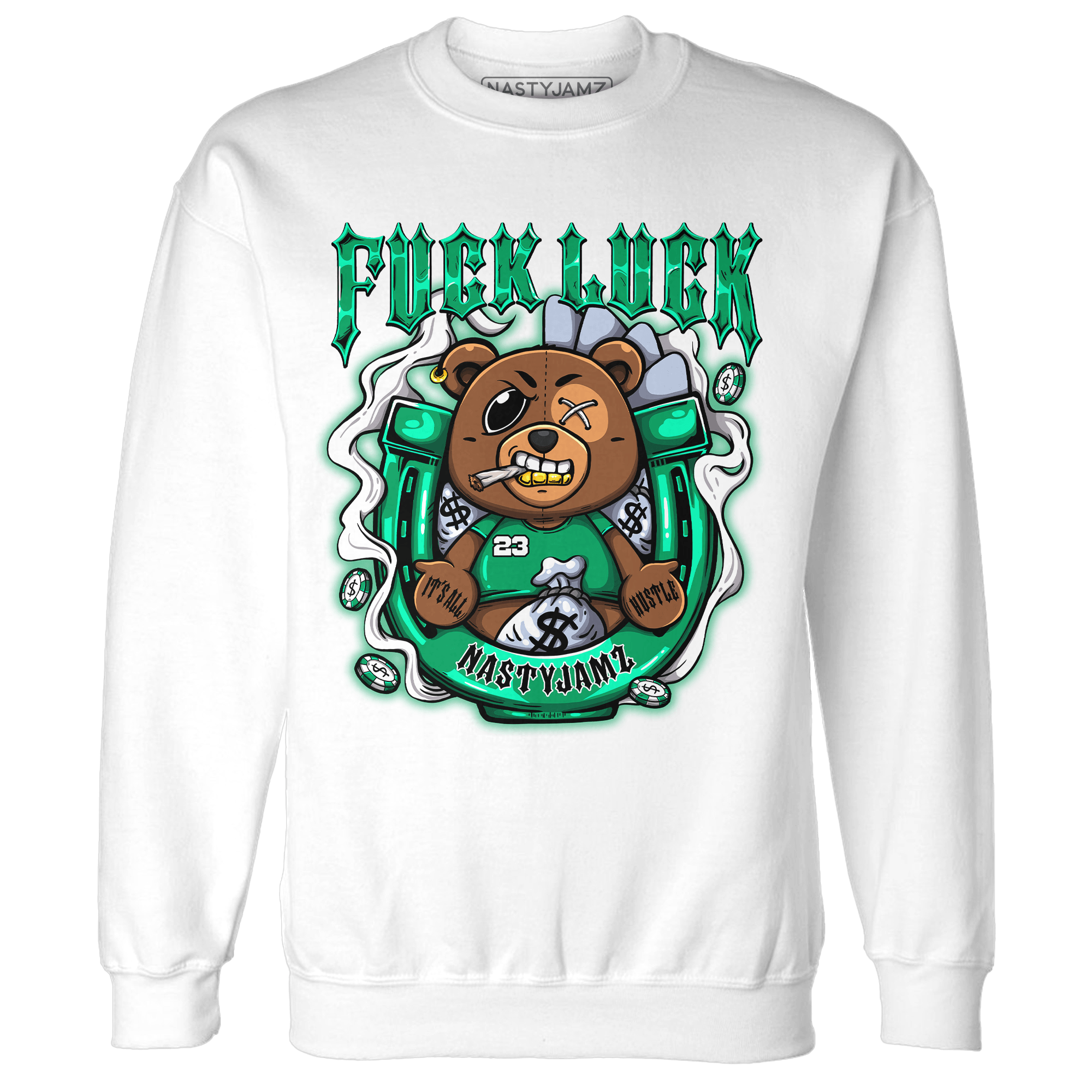 Lucky Green 5s Sweatshirt Match F Luck BER - NastyJamz