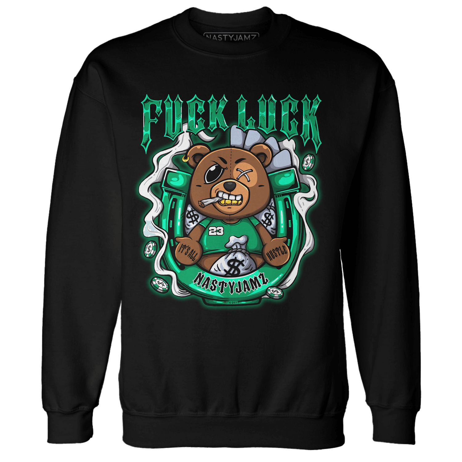 Lucky Green 5s Sweatshirt Match F Luck BER - NastyJamz