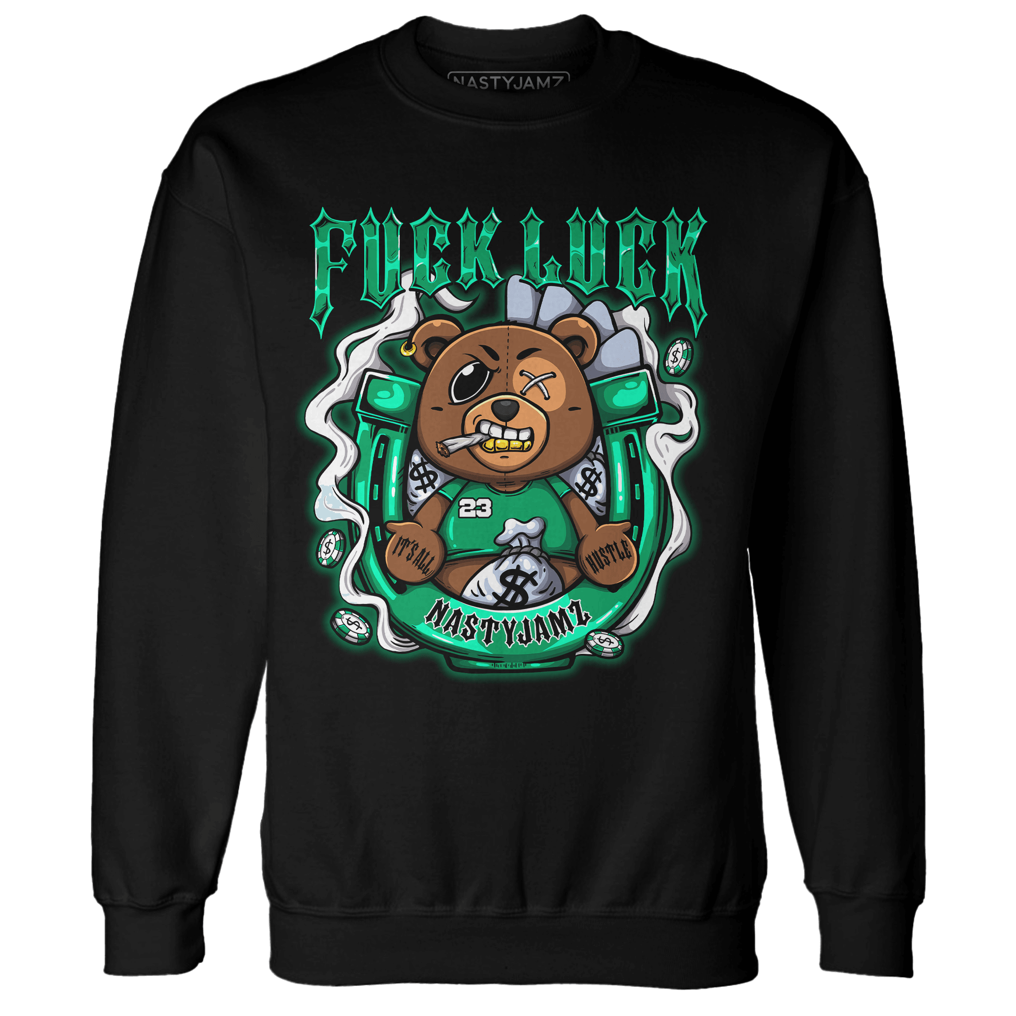 Lucky Green 5s Sweatshirt Match F Luck BER - NastyJamz