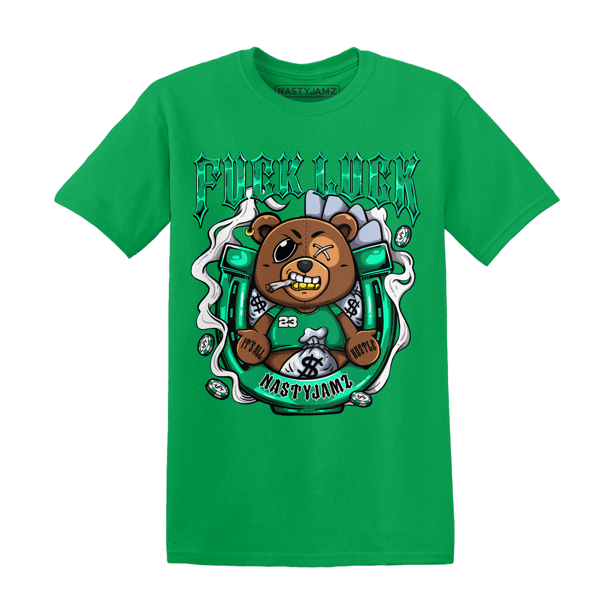 Lucky Green 5s T Shirt Match F Luck BER - NastyJamz