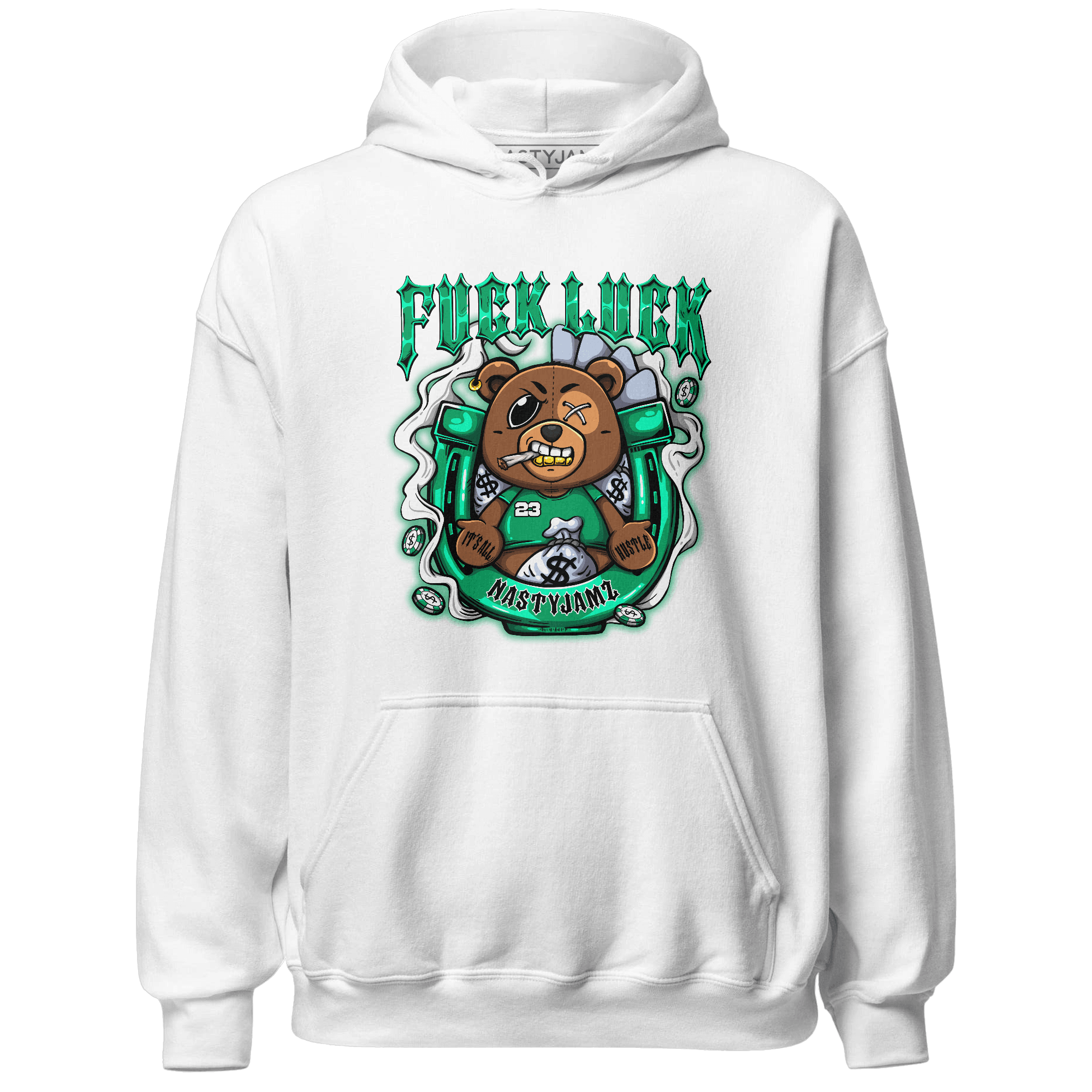 Lucky Green 5s Hoodie Match F Luck BER - NastyJamz