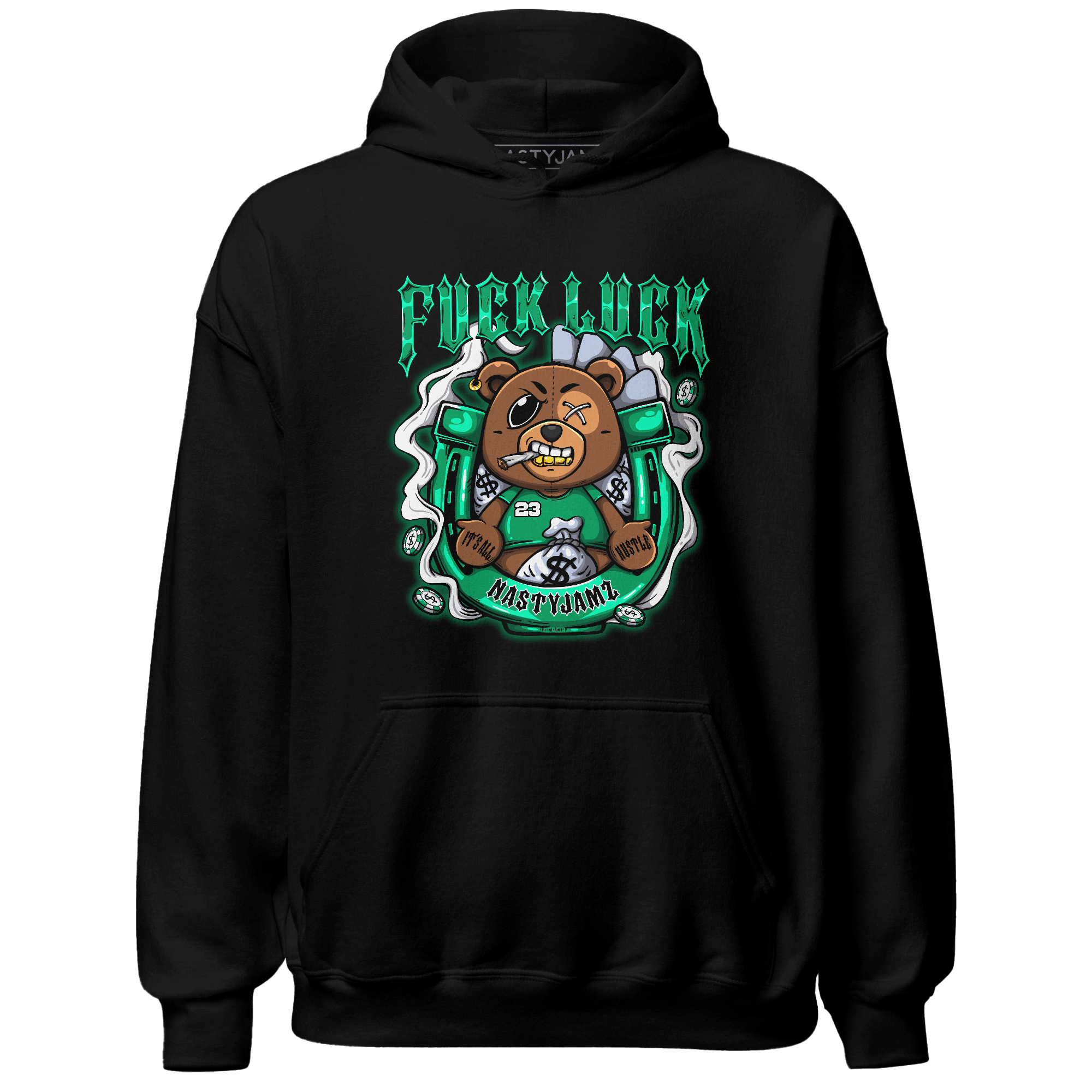 Lucky Green 5s Hoodie Match F Luck BER - NastyJamz
