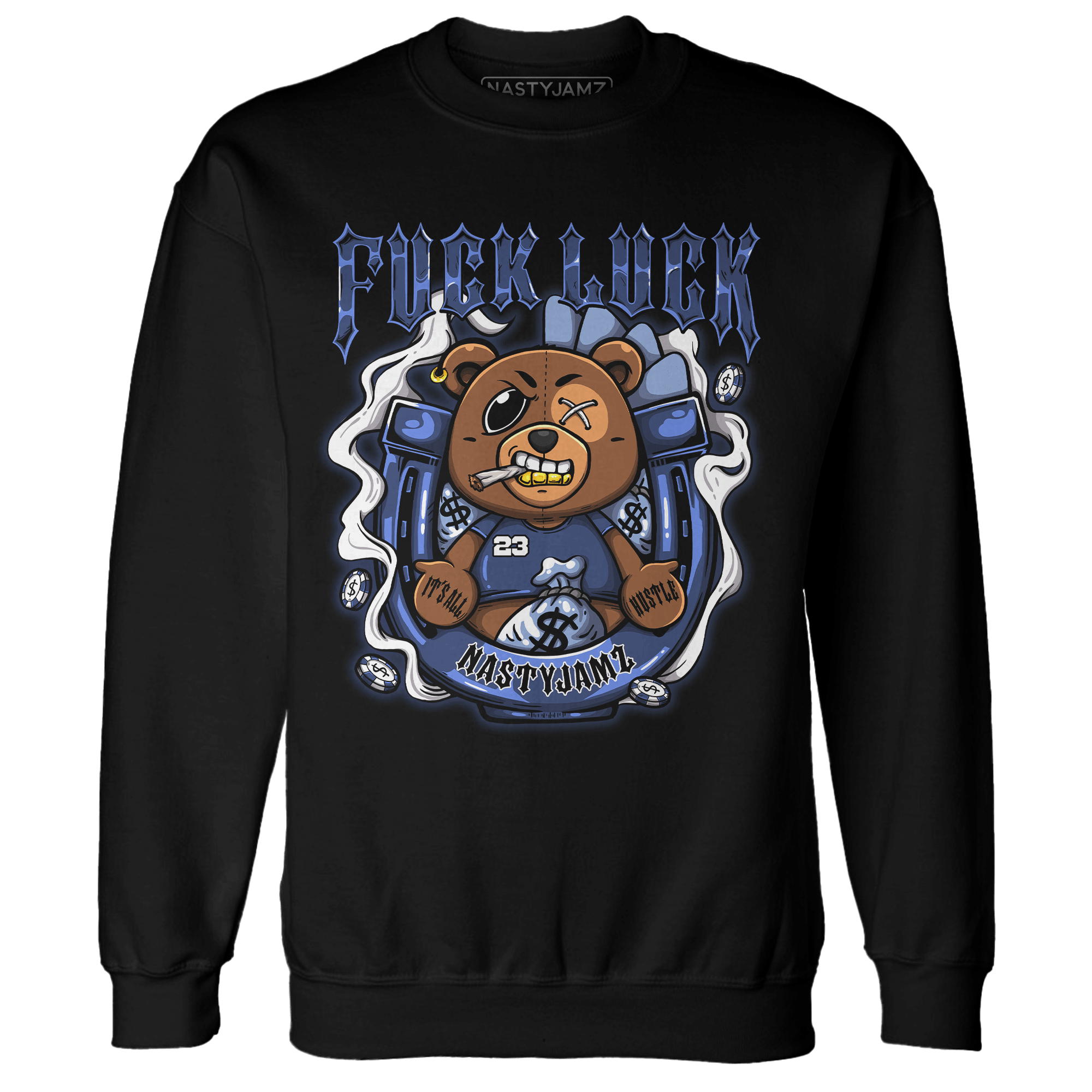 Midnight Navy 5s Sweatshirt Match F Luck BER - NastyJamz