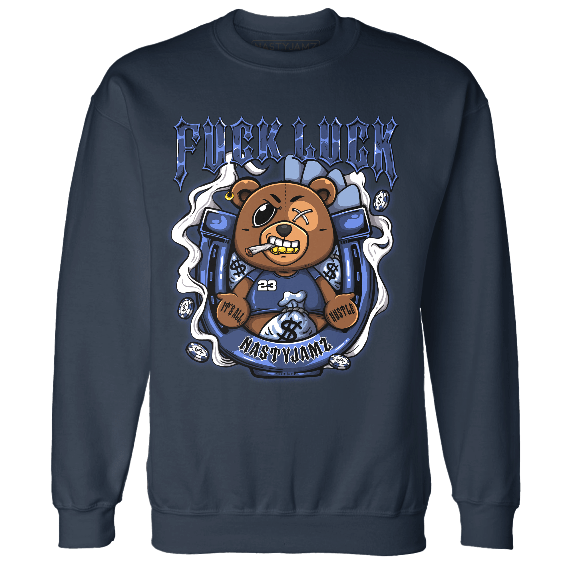 Midnight Navy 5s Sweatshirt Match F Luck BER - NastyJamz