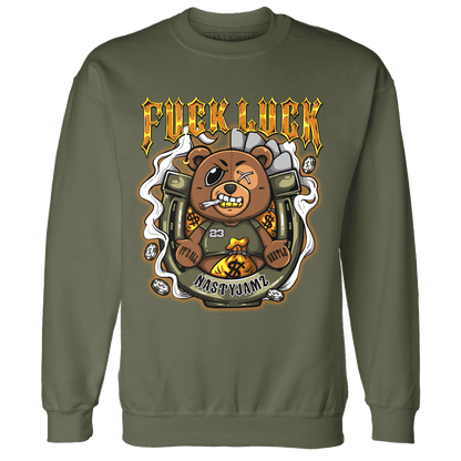 Olive 5s Sweatshirt Match F Luck BER - NastyJamz