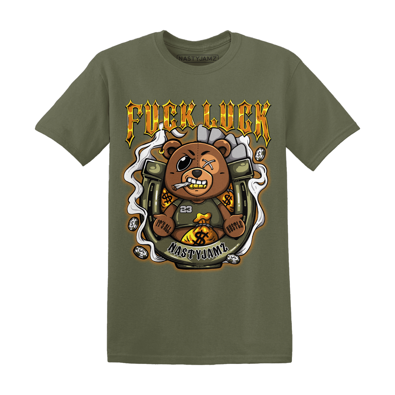 Olive 5s T Shirt Match F Luck BER - NastyJamz