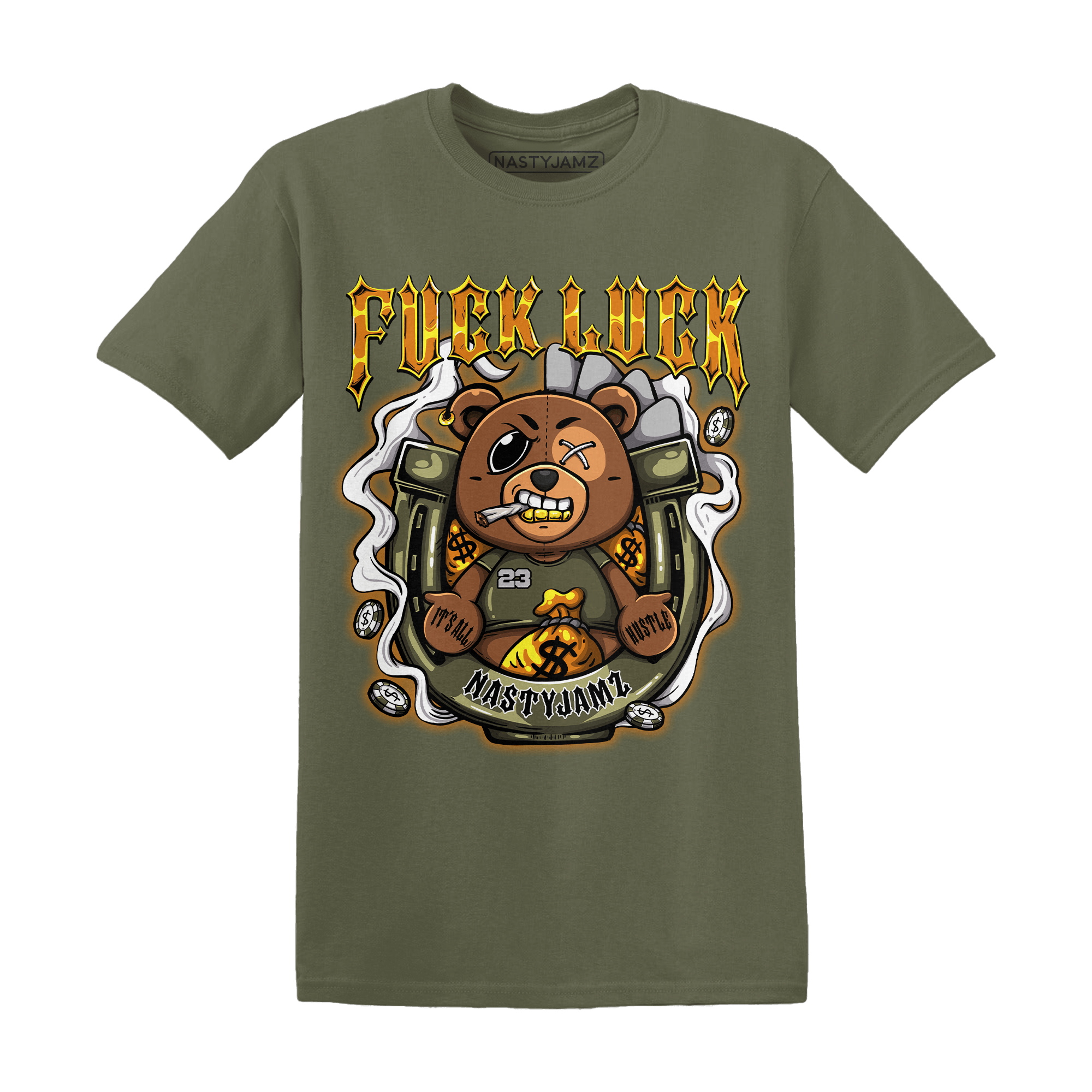 Olive 5s T Shirt Match F Luck BER - NastyJamz
