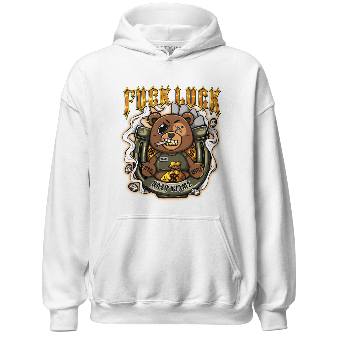 Olive 5s Hoodie Match F Luck BER - NastyJamz