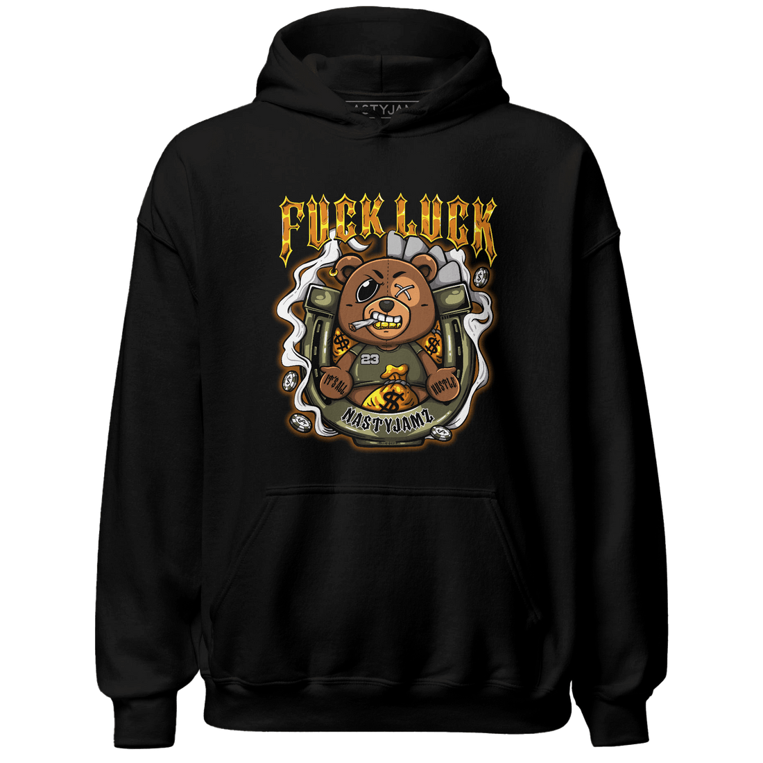 Olive 5s Hoodie Match F Luck BER - NastyJamz