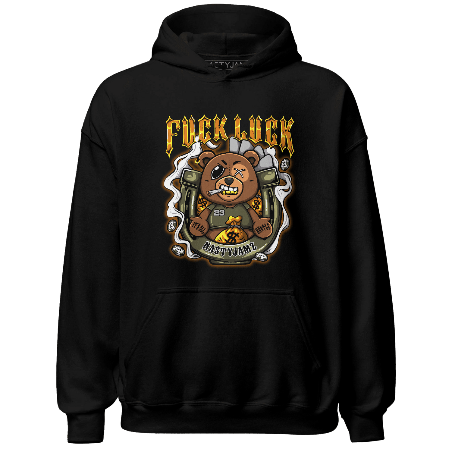 Olive 5s Hoodie Match F Luck BER - NastyJamz