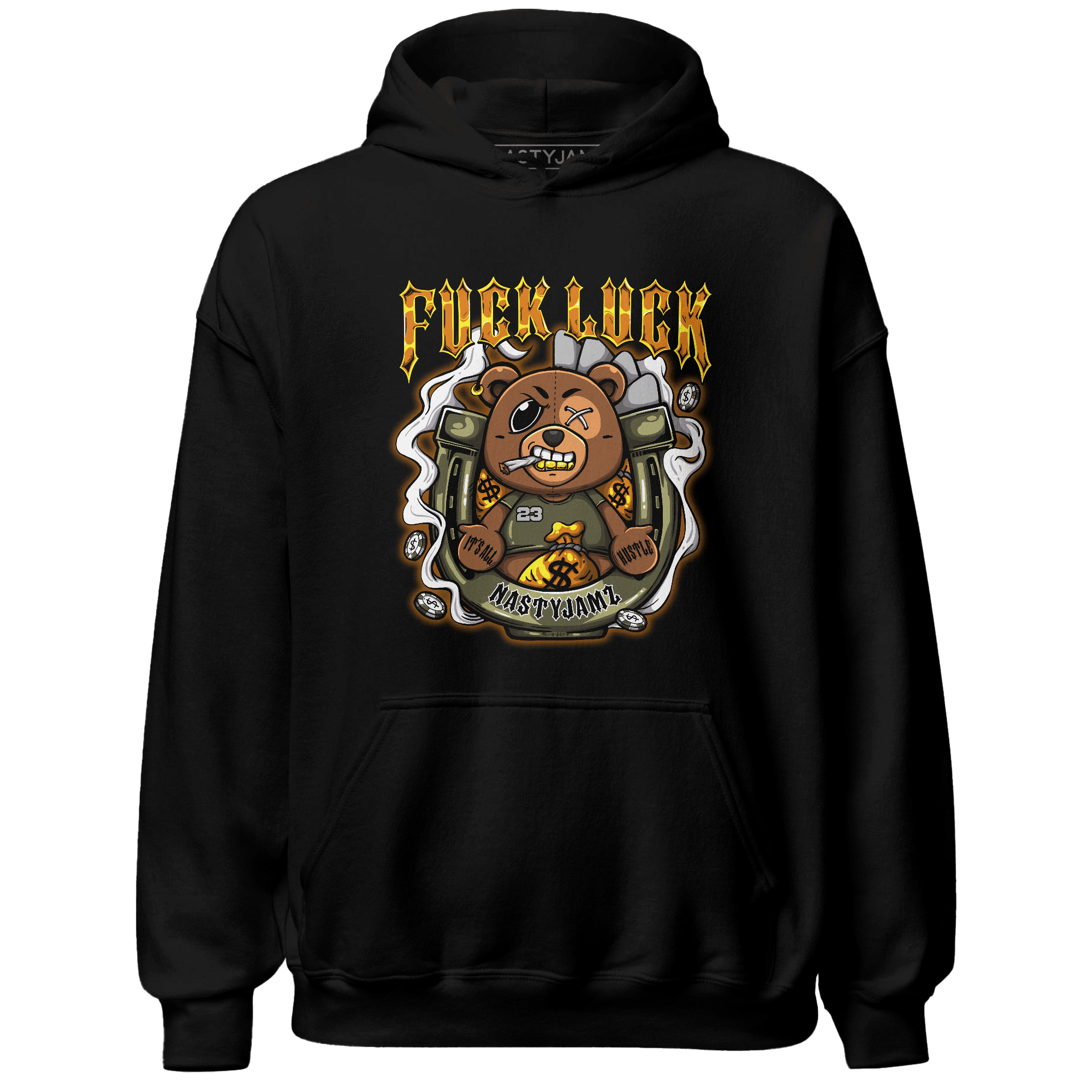 Olive 5s Hoodie Match F Luck BER - NastyJamz