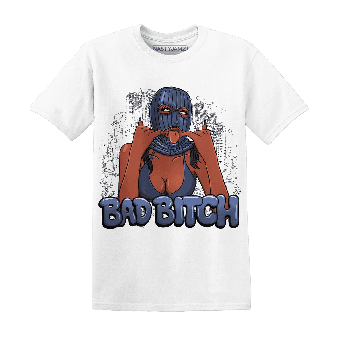 Low-Diffused-Blue-11s-T-Shirt-Match-Gangster-Bad-Bitch