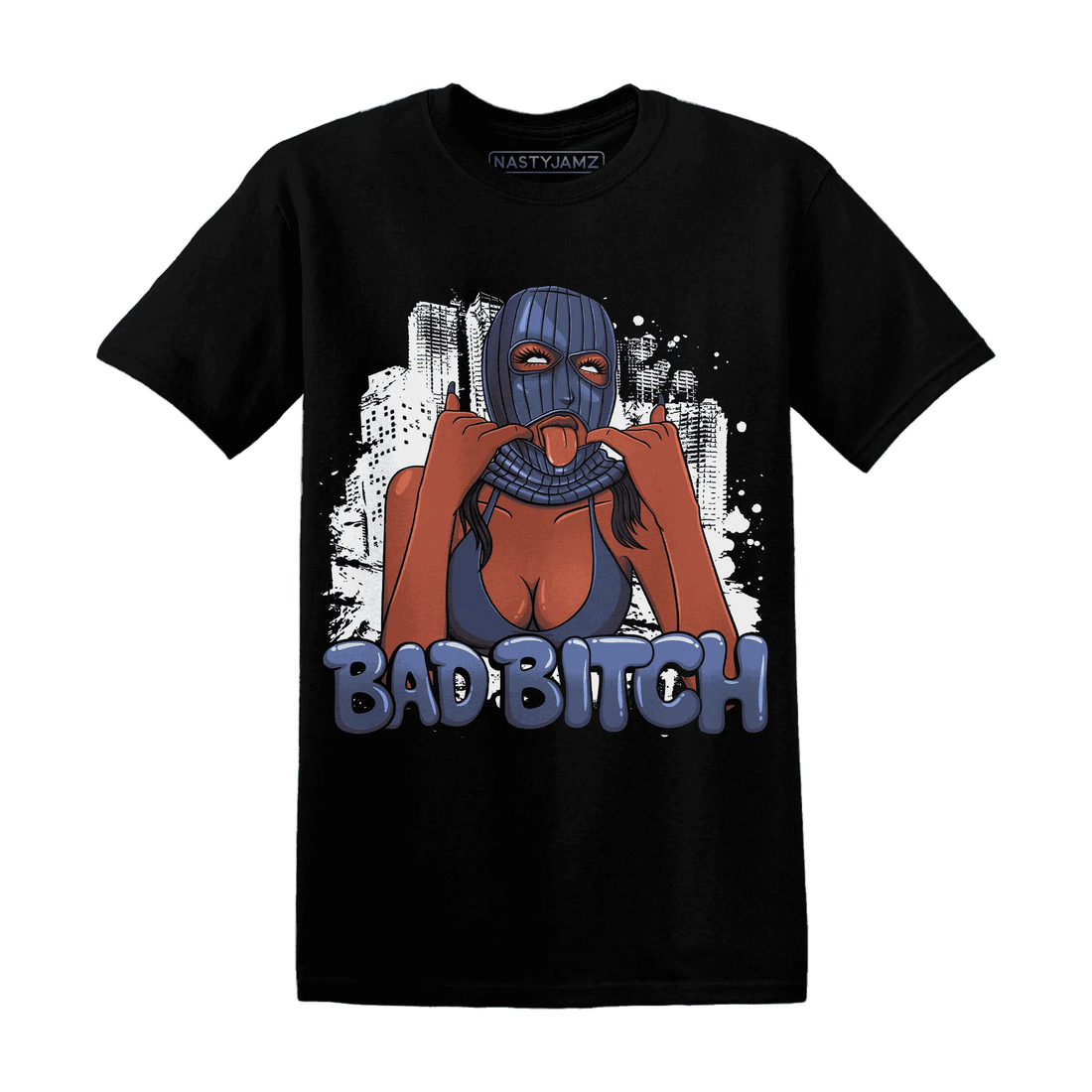 Low-Diffused-Blue-11s-T-Shirt-Match-Gangster-Bad-Bitch