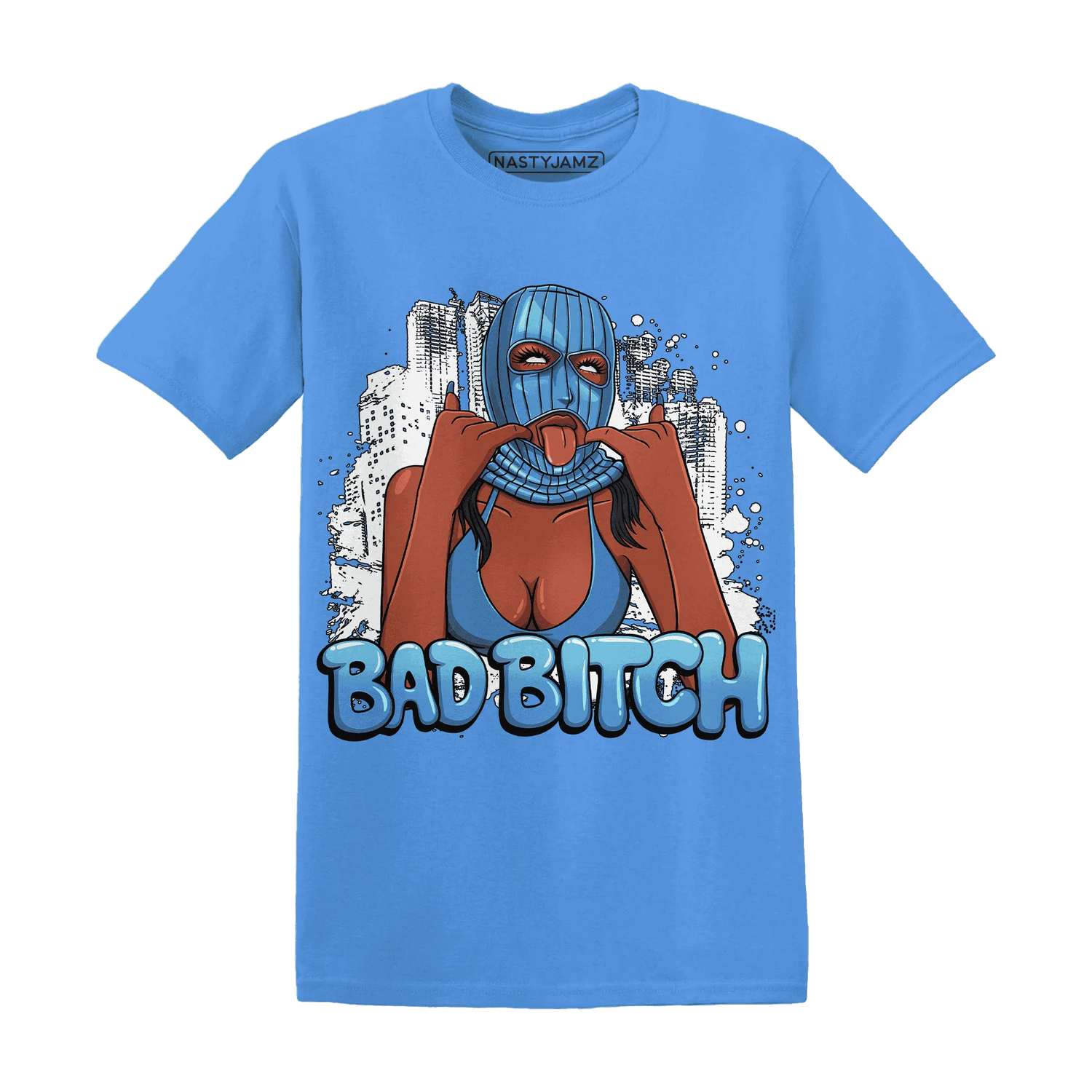 Carolina-Blue-Univercitii-17s-NastyJamz-T-Shirt-Match-Gangster-Bad-Bitch