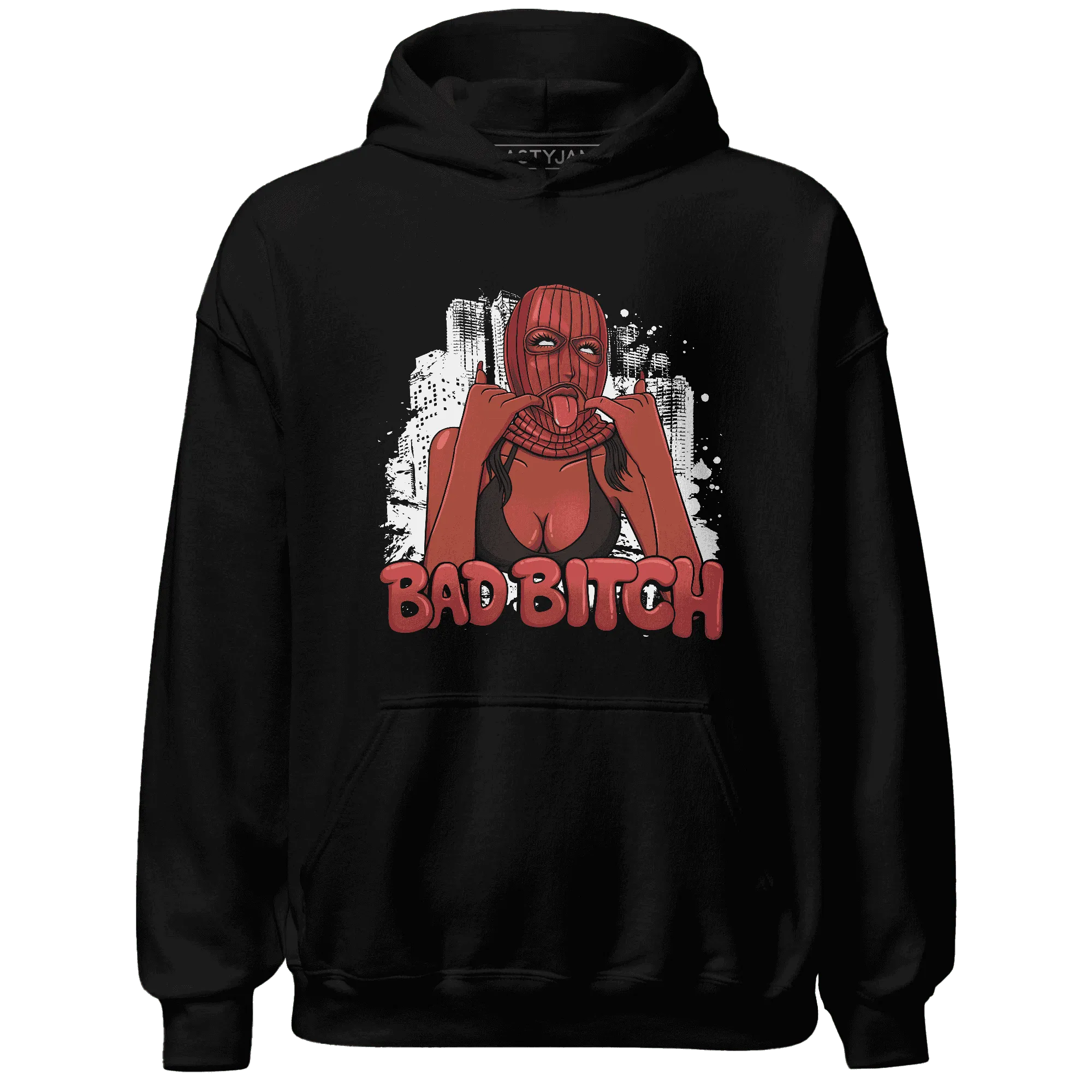 Black-Toe-Reimagined-Red-White-1s-Hoodie-Match-Gangster-Bad-Bitch