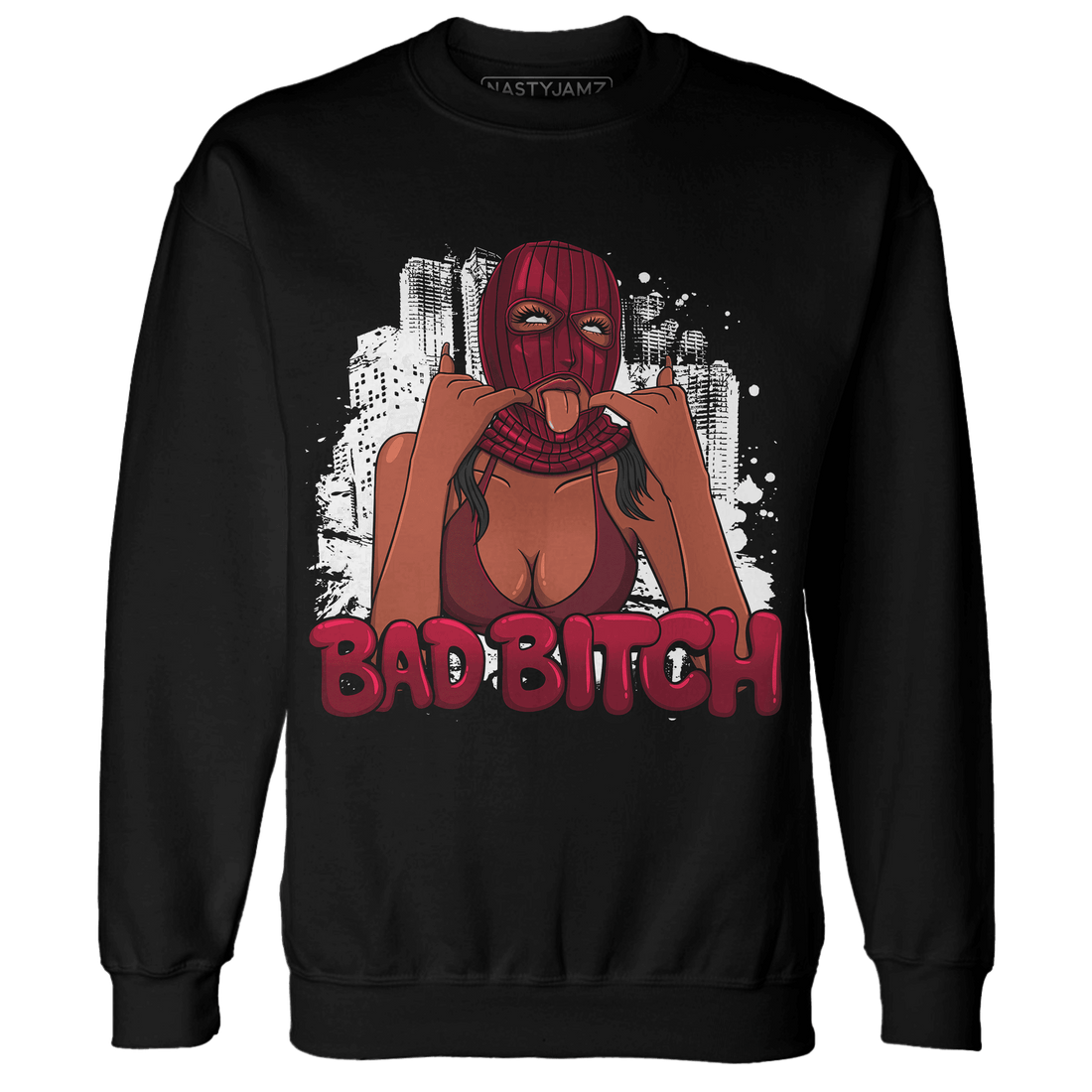 High White Team Red 1s Sweatshirt Match Gangster Bad Bitch - NastyJamz