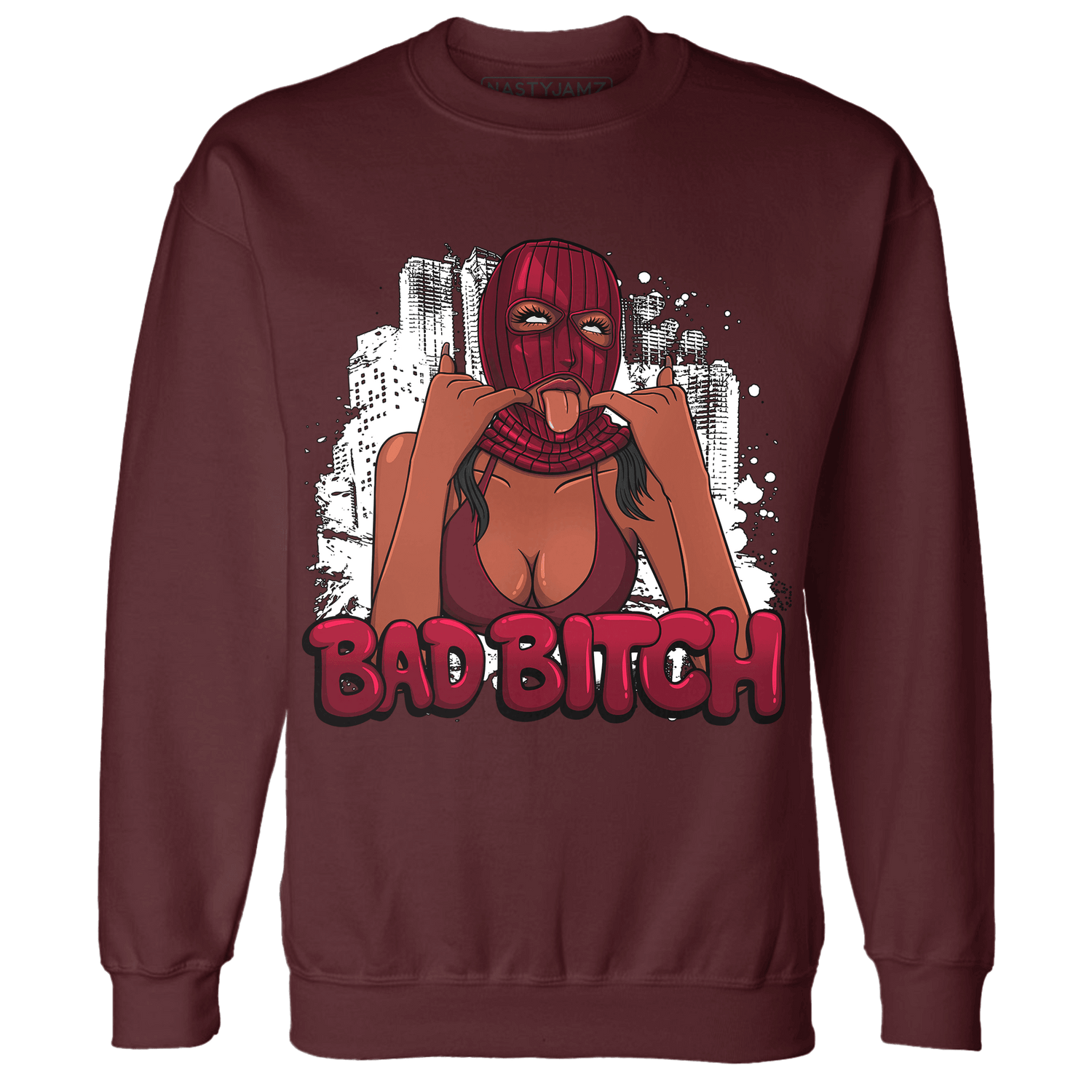 High White Team Red 1s Sweatshirt Match Gangster Bad Bitch - NastyJamz