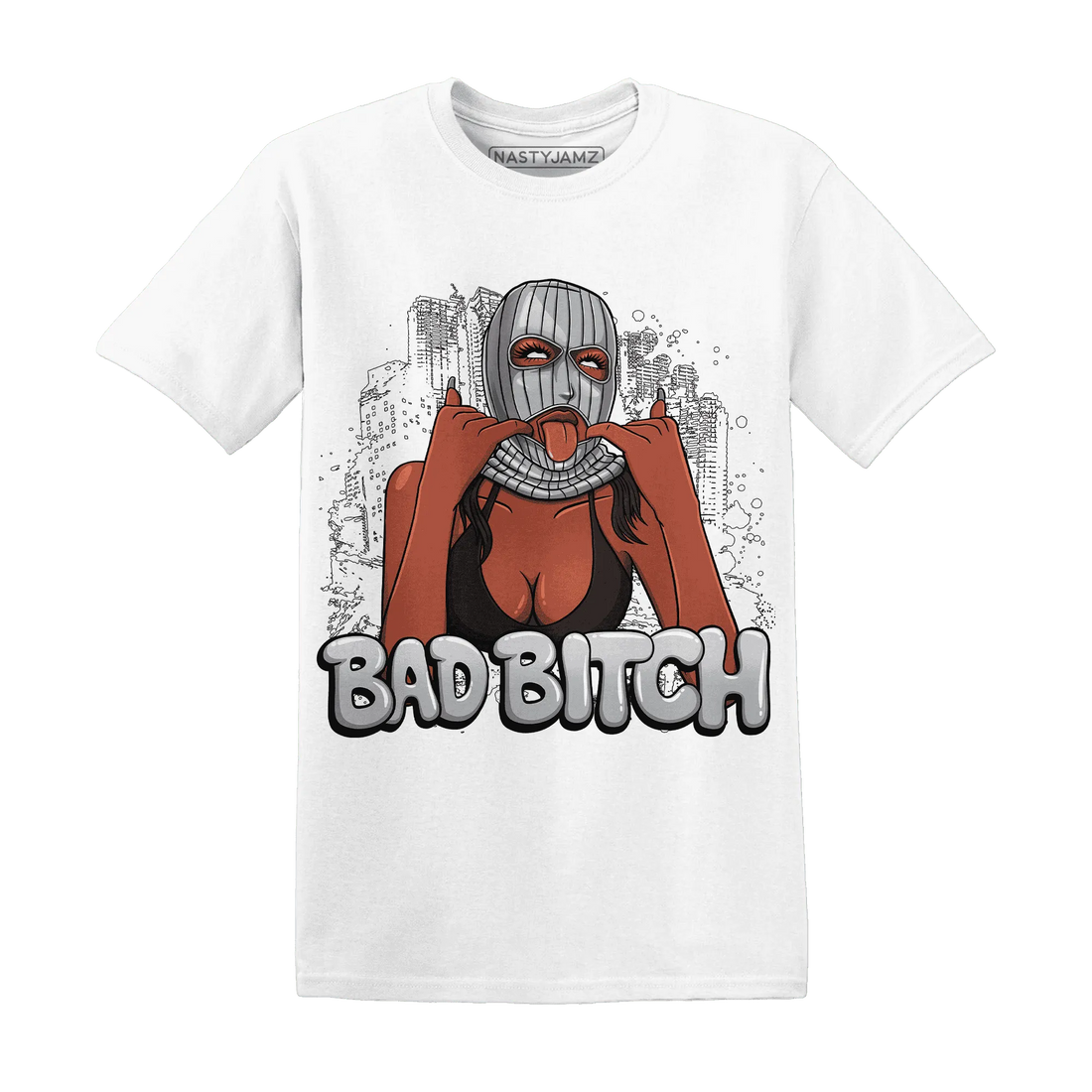 Wolf-Grey-1s-T-Shirt-Match-Gangster-Bad-Bitch