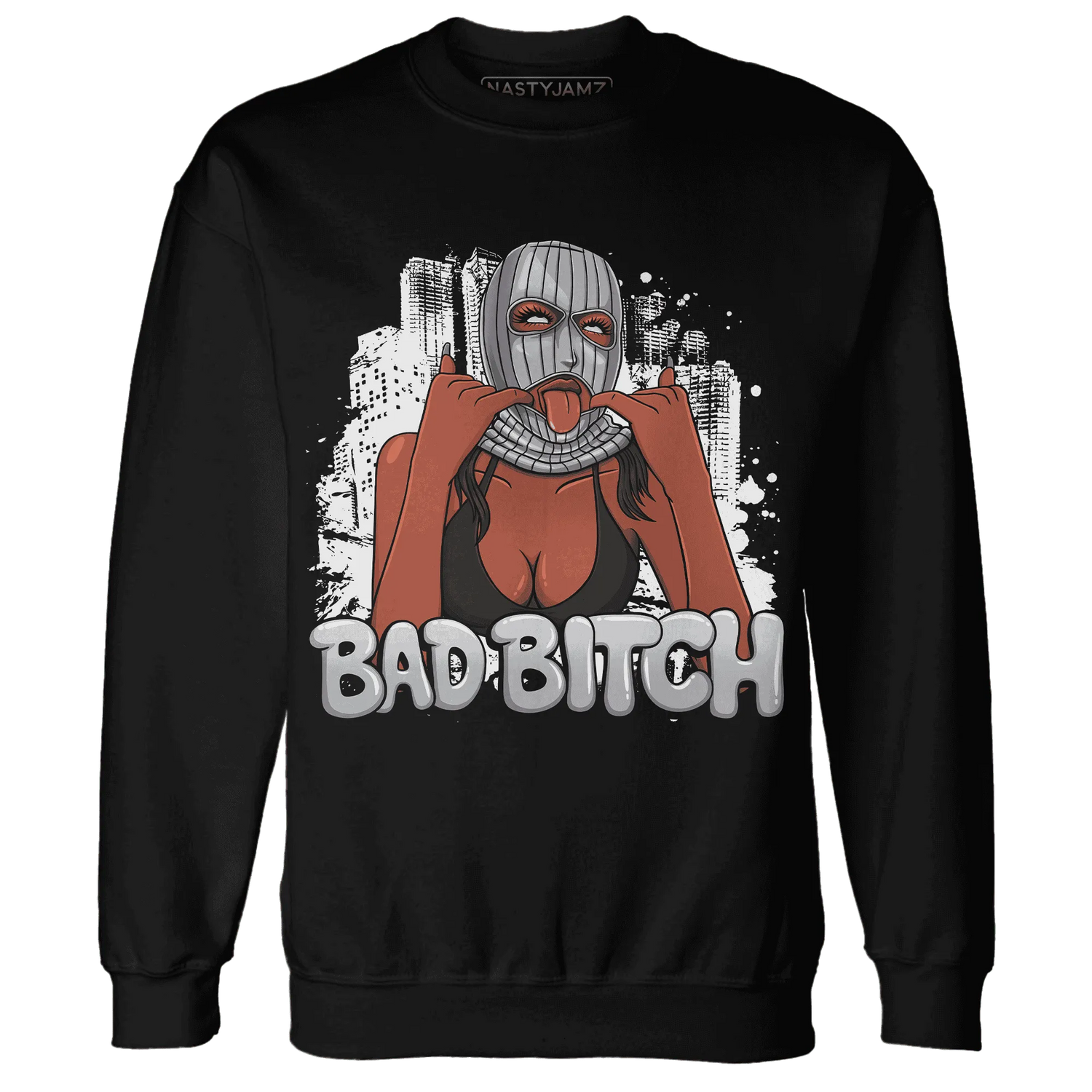 Wolf-Grey-1s-Sweatshirt-Match-Gangster-Bad-Bitch