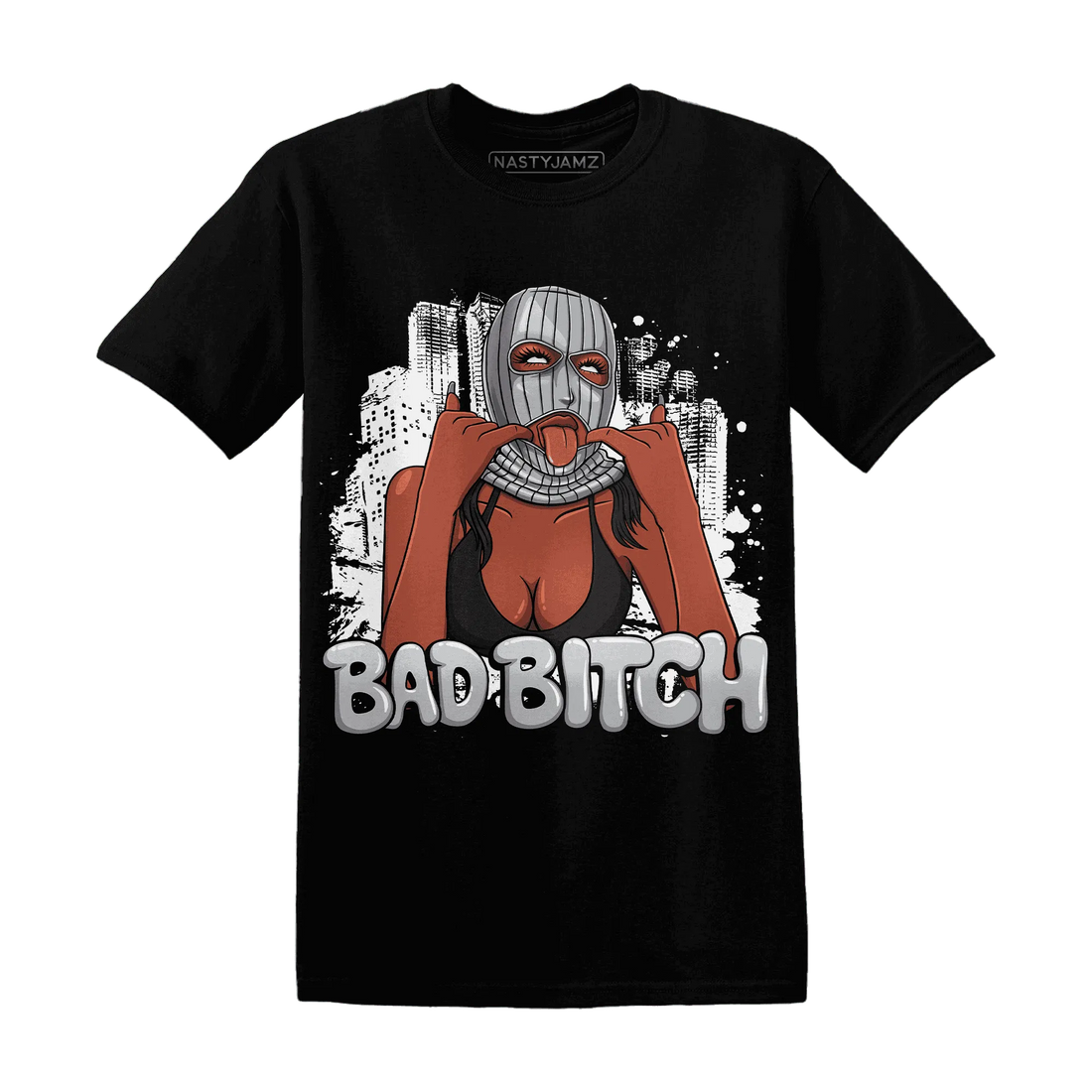 Wolf-Grey-1s-T-Shirt-Match-Gangster-Bad-Bitch