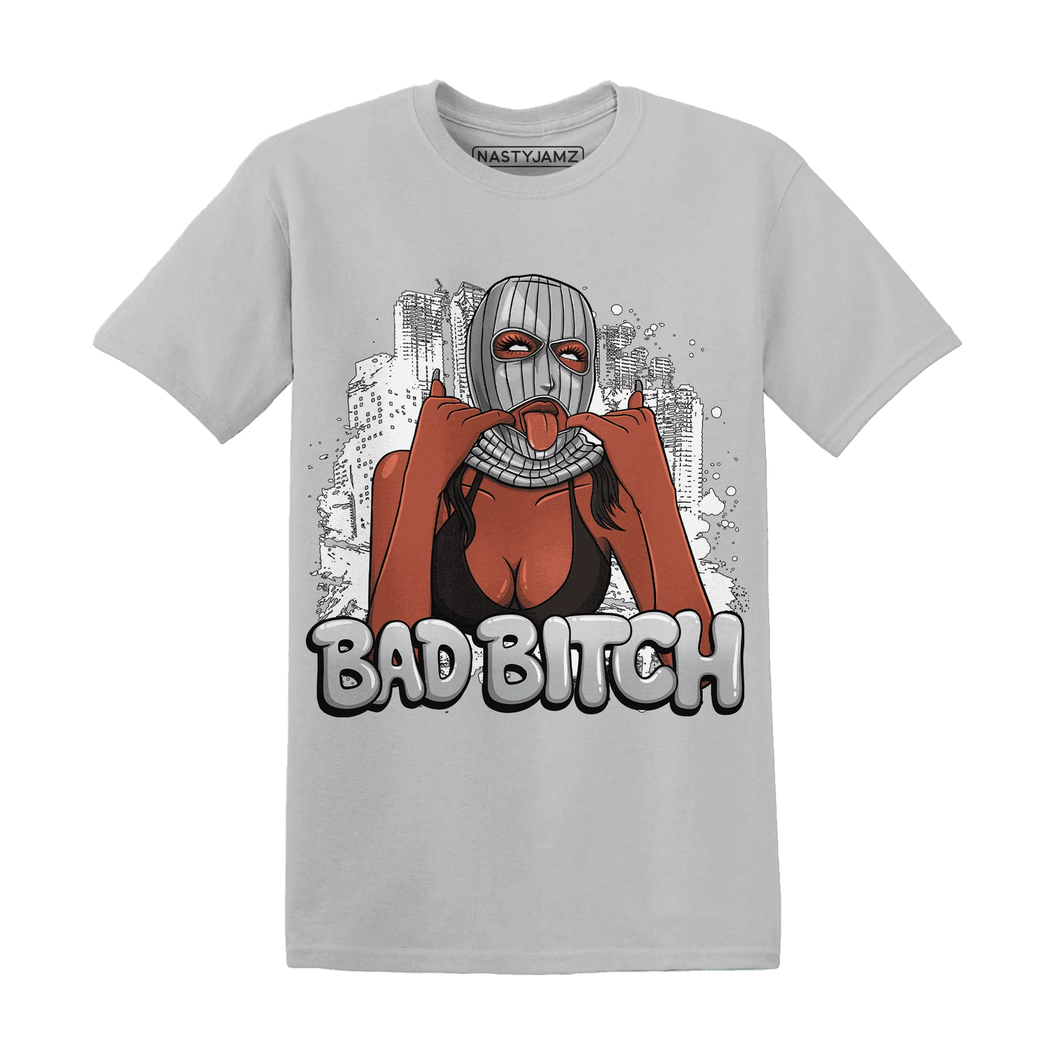 Wolf-Grey-1s-T-Shirt-Match-Gangster-Bad-Bitch