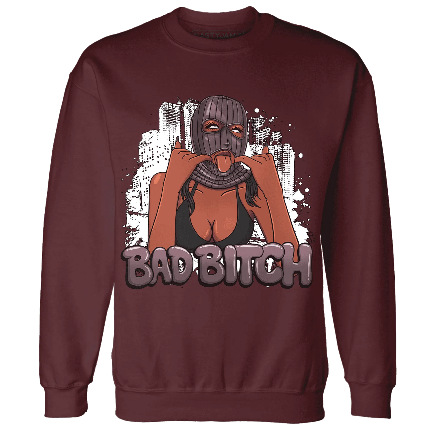 Burgundy-Crush-3s-NastyJamz-Sweatshirt-Match-Gangster-Bad-Bitch