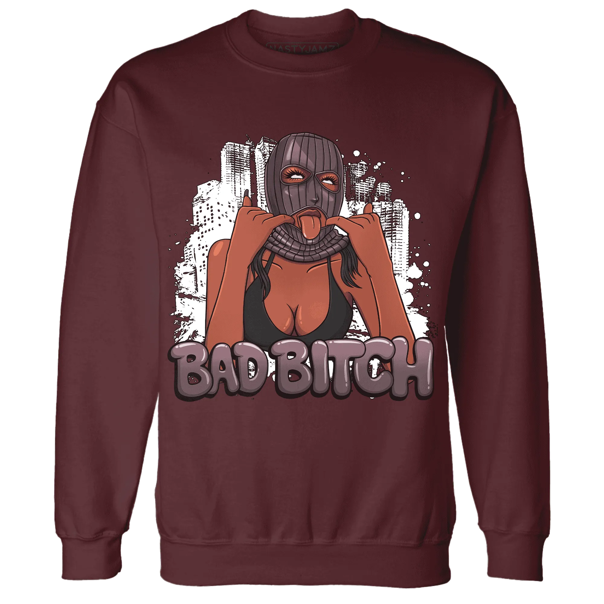 Burgundy-Crush-3s-NastyJamz-Sweatshirt-Match-Gangster-Bad-Bitch