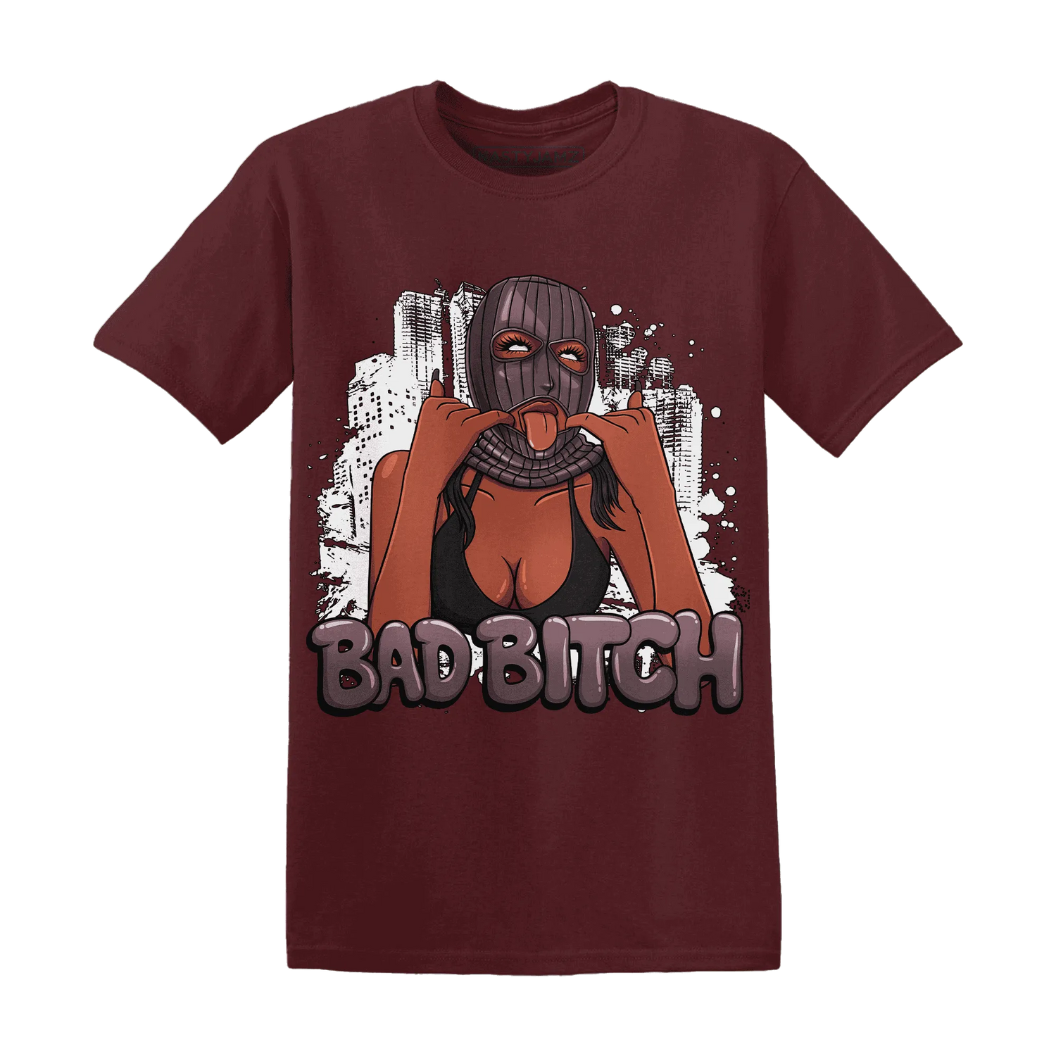 Burgundy-Crush-3s-NastyJamz-T-Shirt-Match-Gangster-Bad-Bitch