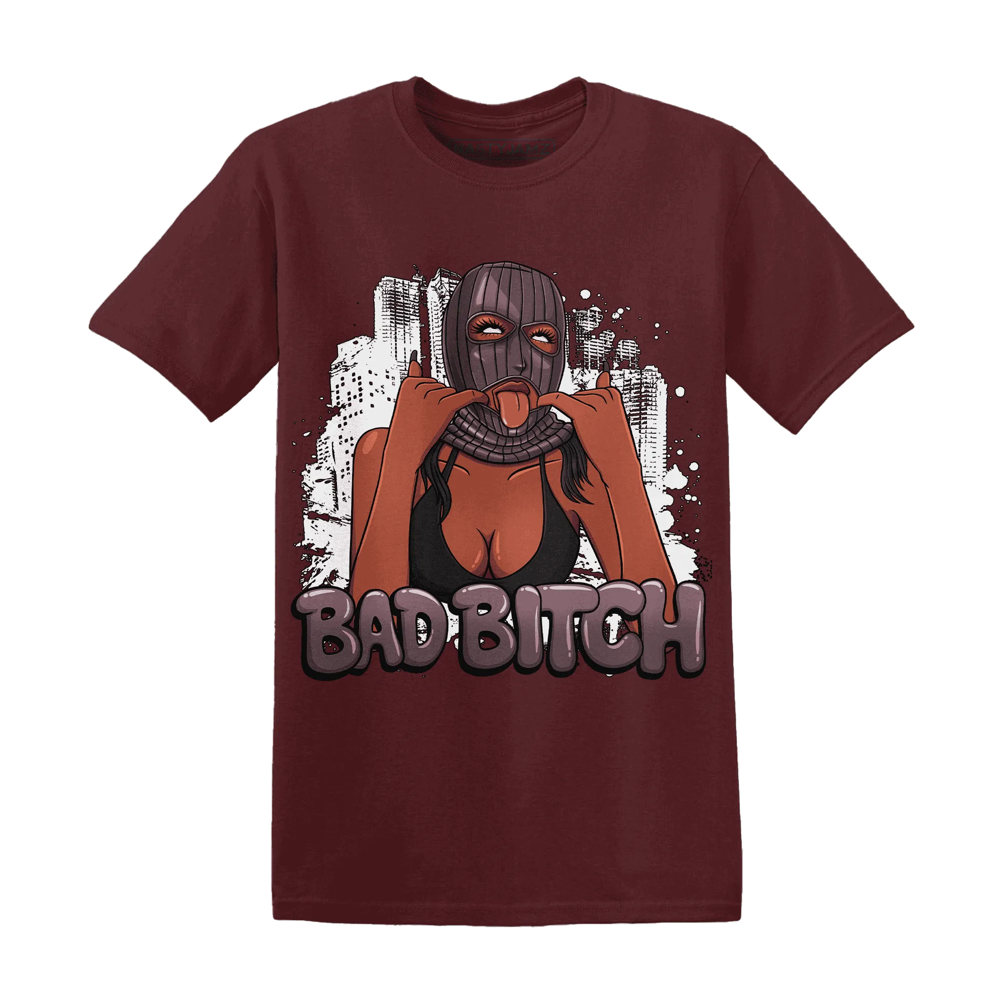 Burgundy-Crush-3s-NastyJamz-T-Shirt-Match-Gangster-Bad-Bitch