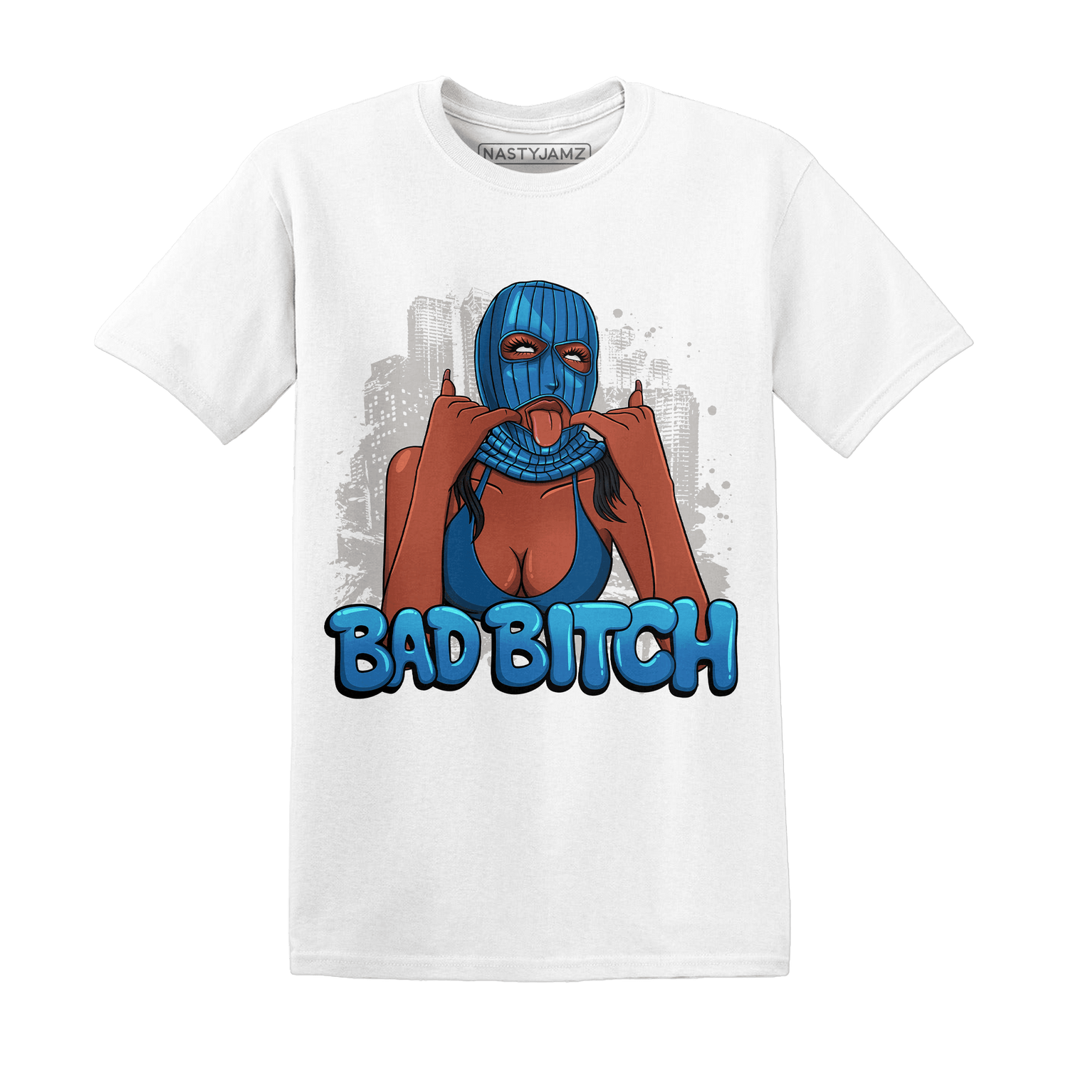 Industrial Blue 4s T Shirt Match Gangster Bad Bitch - NastyJamz