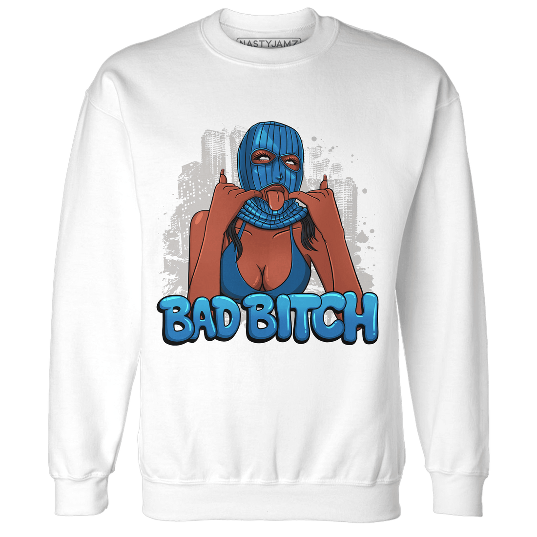 Industrial Blue 4s Sweatshirt Match Gangster Bad Bitch - NastyJamz