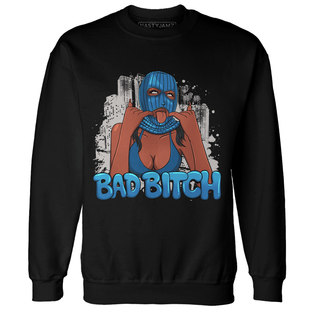 Industrial Blue 4s Sweatshirt Match Gangster Bad Bitch - NastyJamz