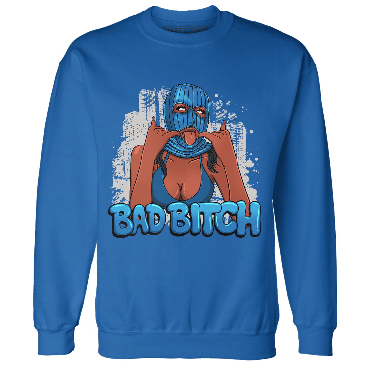 Industrial Blue 4s Sweatshirt Match Gangster Bad Bitch - NastyJamz