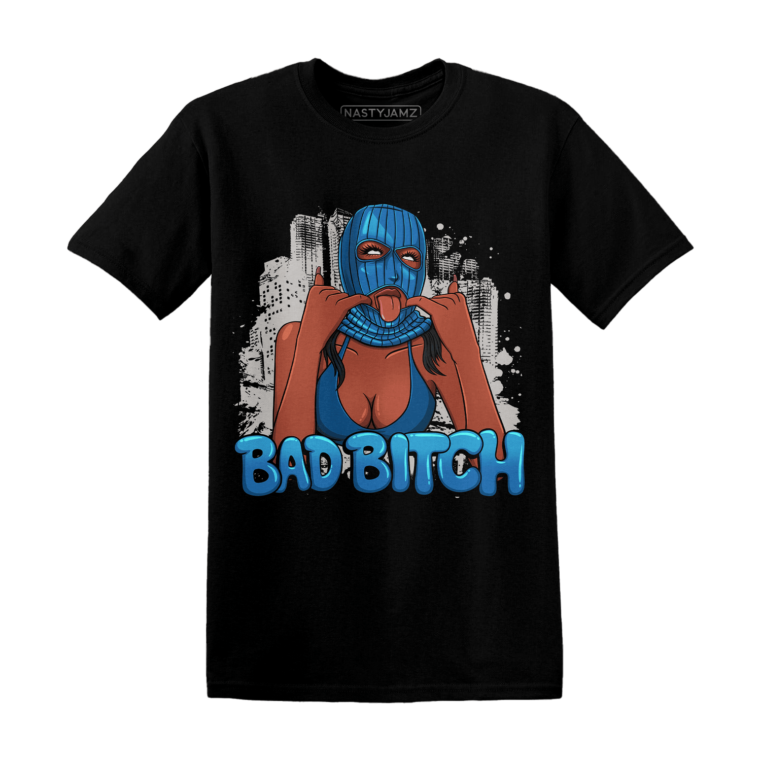 Industrial Blue 4s T Shirt Match Gangster Bad Bitch - NastyJamz