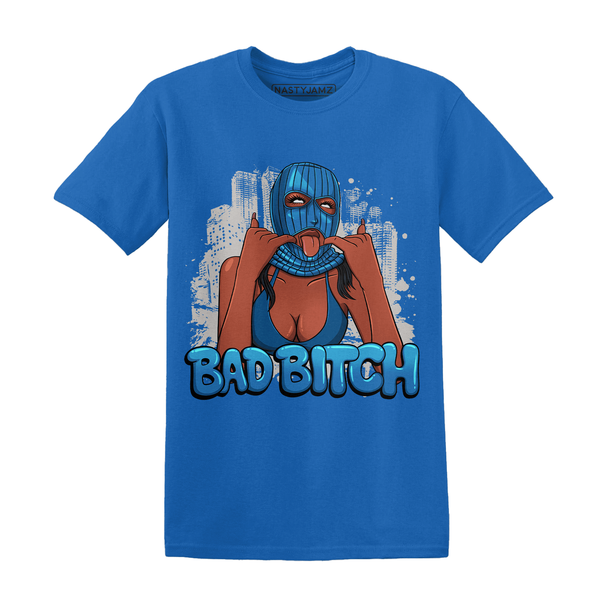 Industrial Blue 4s T Shirt Match Gangster Bad Bitch - NastyJamz