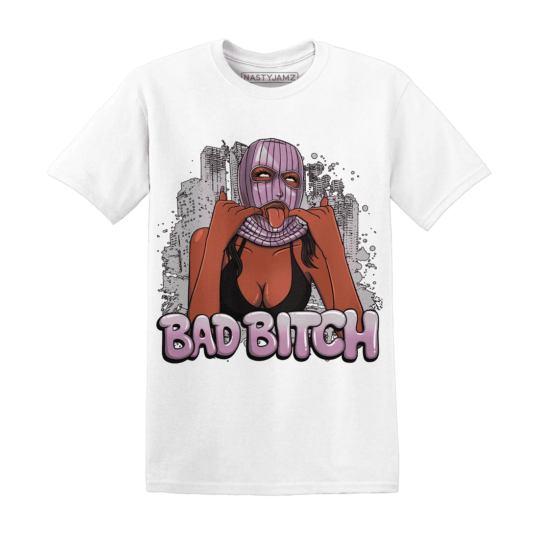 Orchid-Neutral-Grey-Black-White-4s-T-Shirt-Match-Gangster-Bad-Bitch