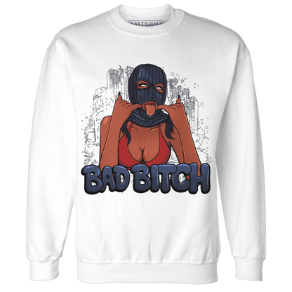 White-Navy-6s-Sweatshirt-Match-Gangster-Bad-Bitch