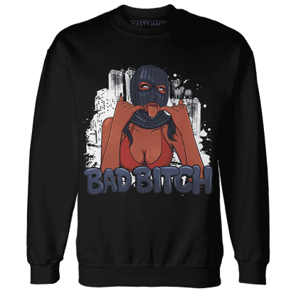 White-Navy-6s-Sweatshirt-Match-Gangster-Bad-Bitch