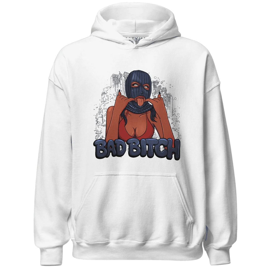 White-Navy-6s-Hoodie-Match-Gangster-Bad-Bitch