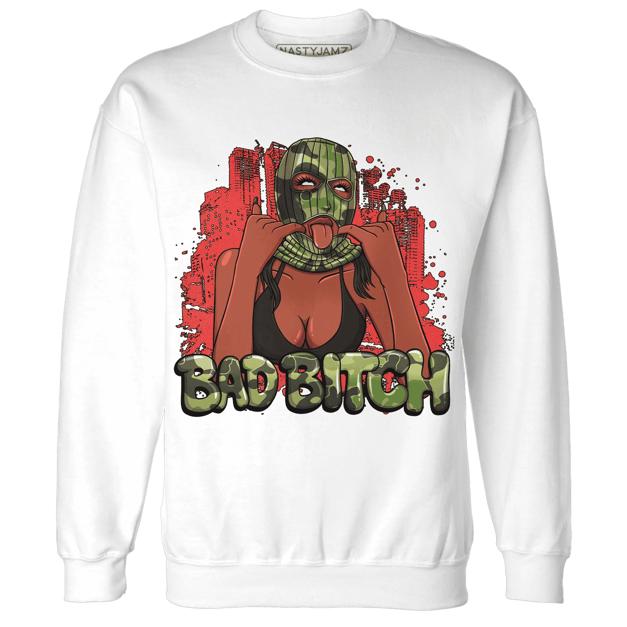 AM-90-Dark-Sage-Solar-Red-Sweatshirt-Match-Gangster-Bad-Bitch